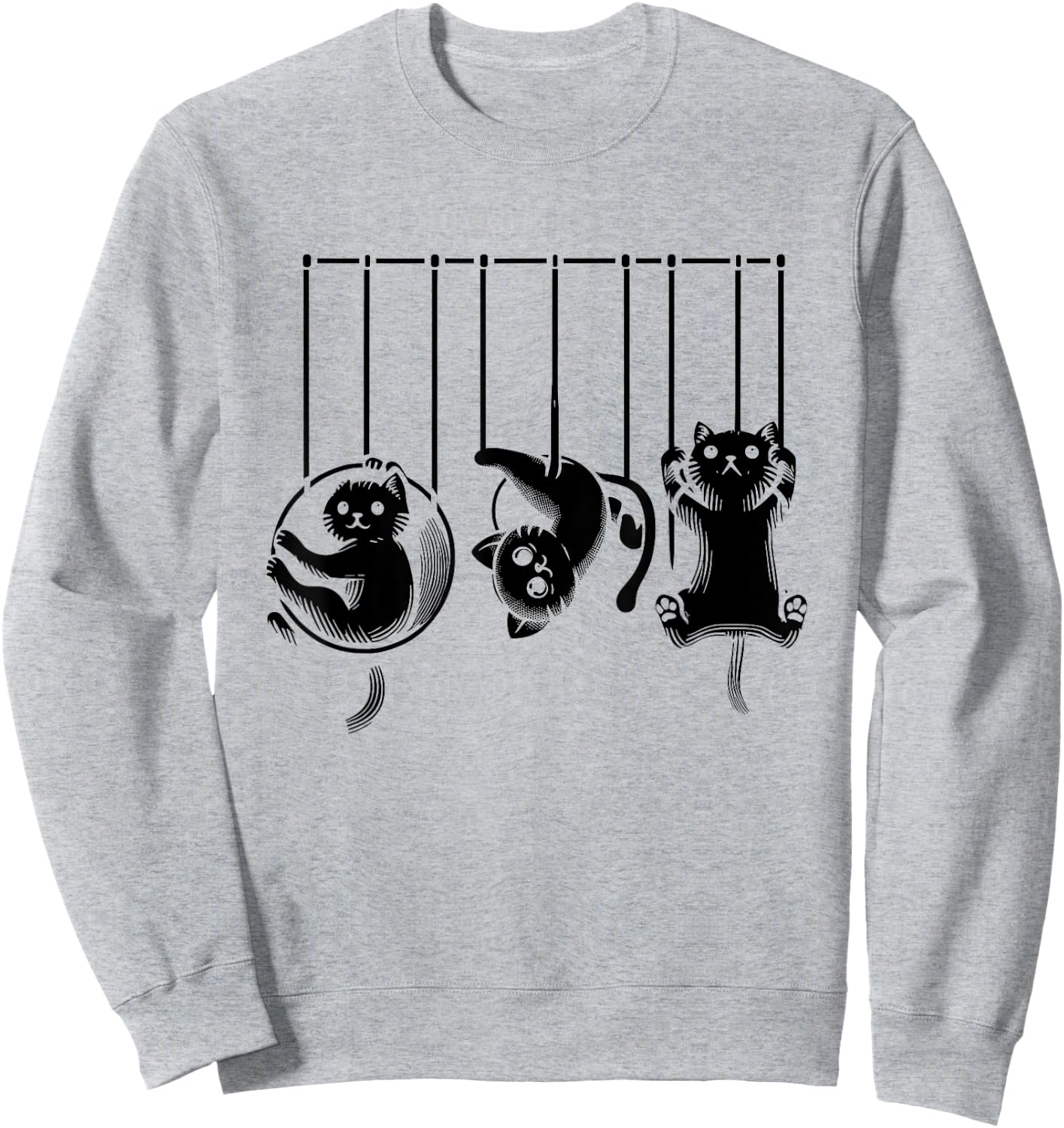 Circus Aerialist Cat Aerial Silk Yoga Gymnast Gymnastics Men Women Sweatshirt - Sweatshirt | Ash