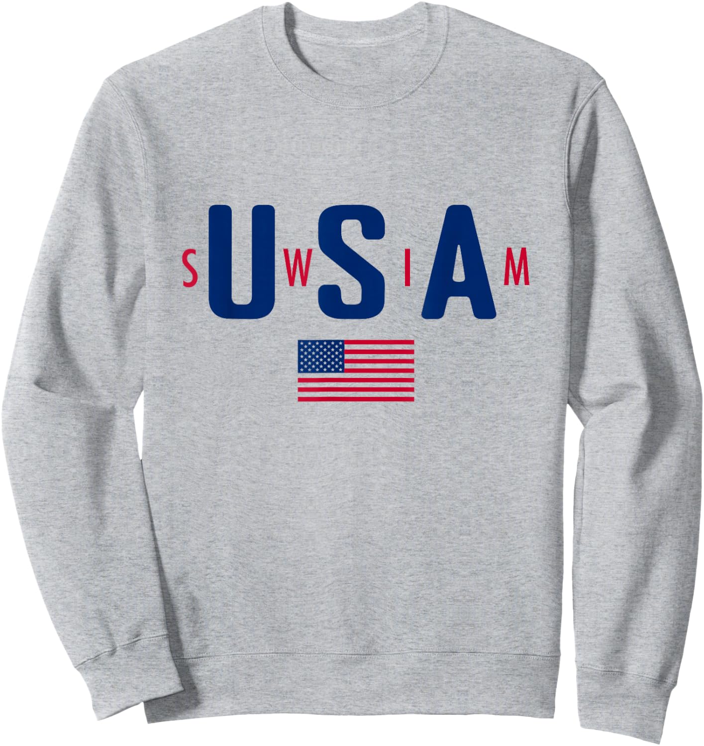 USA Swim Shirt, USA Summer Swimming 2024 Games Sweatshirt - Sweatshirt | Ash