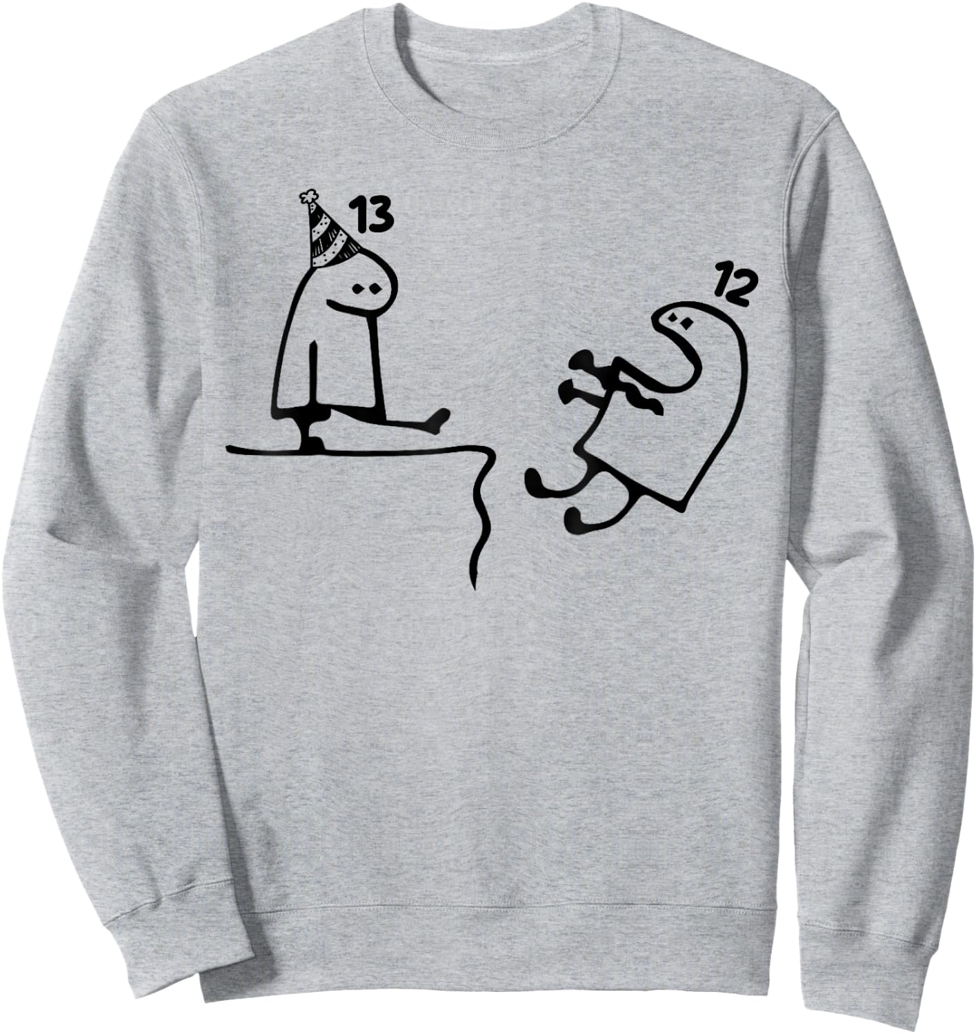 13th Birthday Party Funny 13 Years Old Birthday Teens Sweatshirt - Sweatshirt | Ash