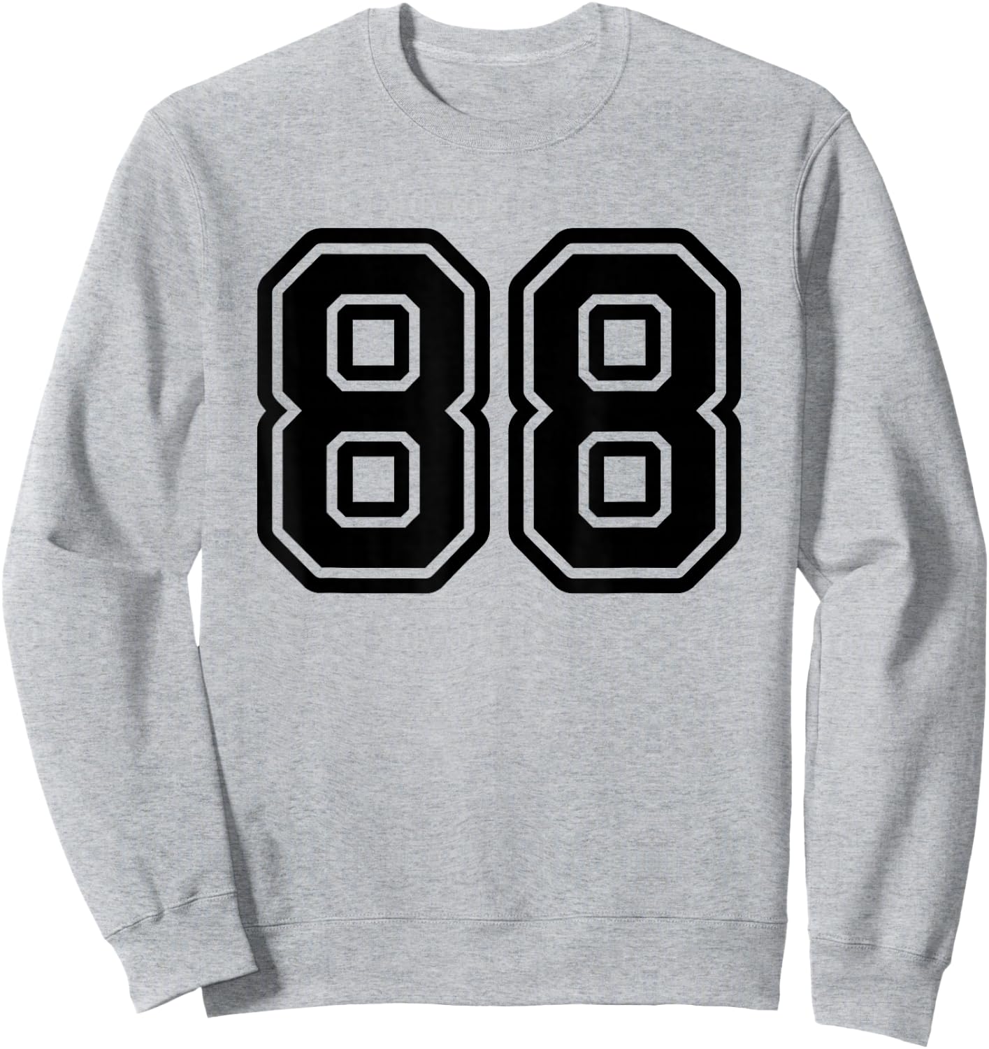 Number #88 Black Sport Varsity Number 88 Sweatshirt - Sweatshirt | Ash