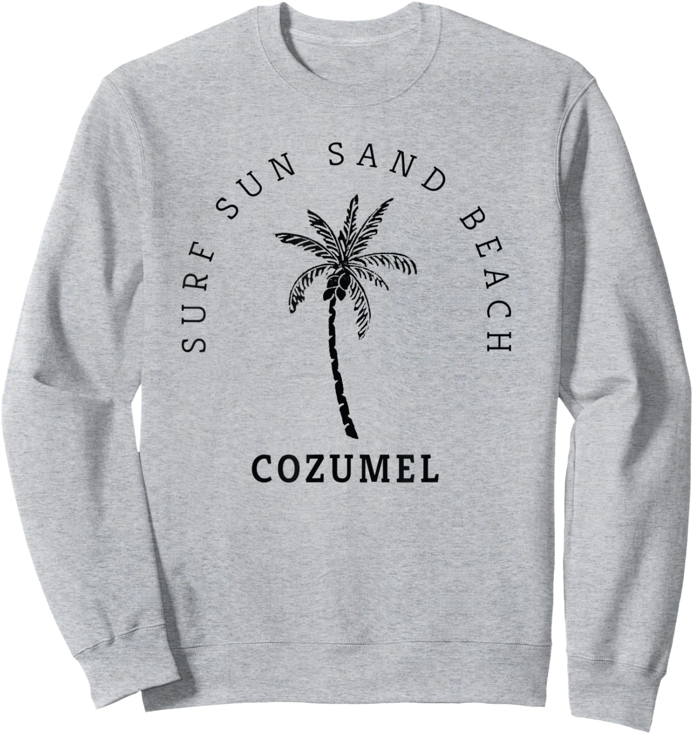 Retro Cool Cozumel Original Mexico Surf Sun Sand Beach Sweatshirt - Sweatshirt | Ash