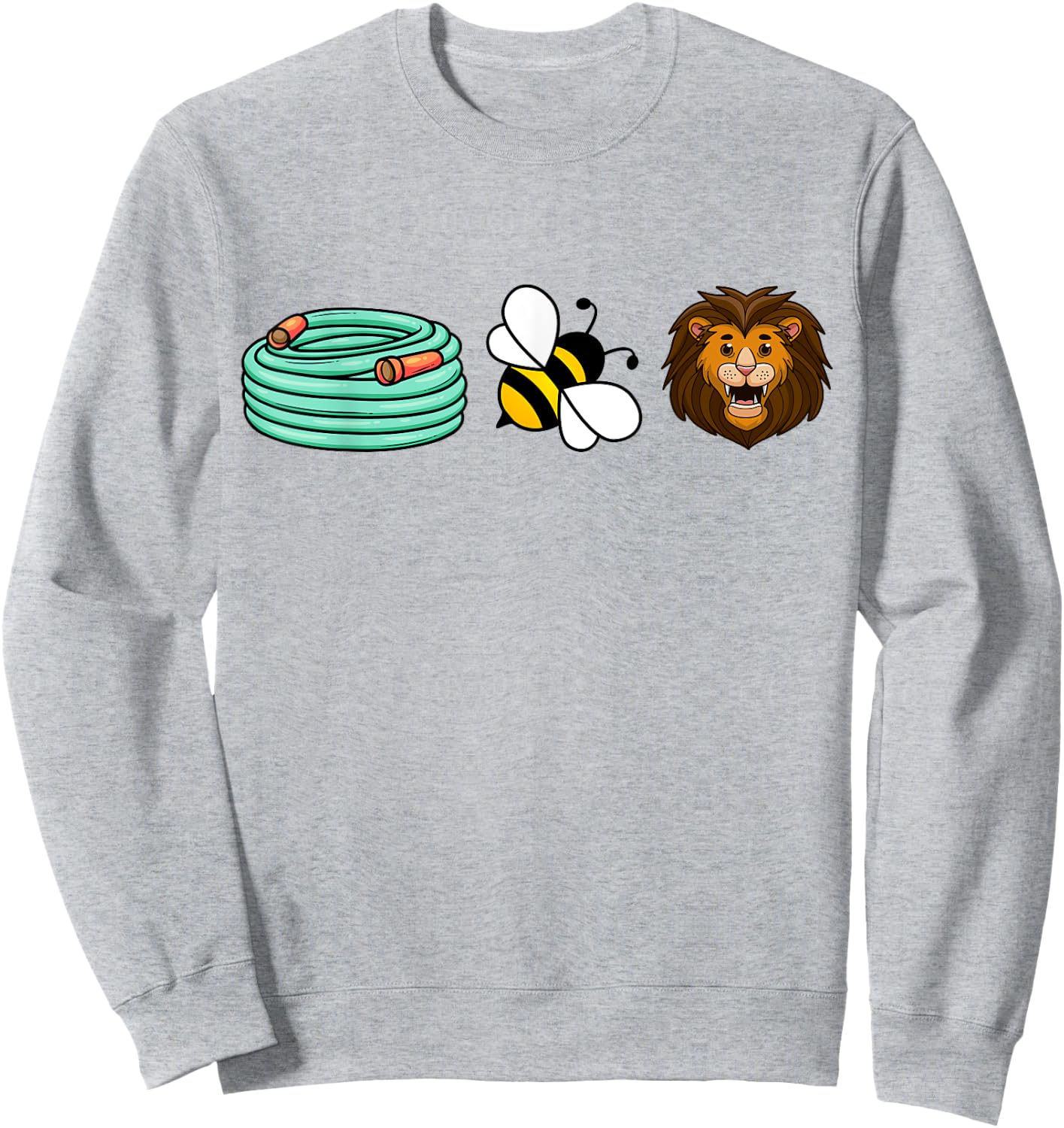 Hose Bee Lion Hidden message Funny Men Women Sweatshirt - Sweatshirt | Ash