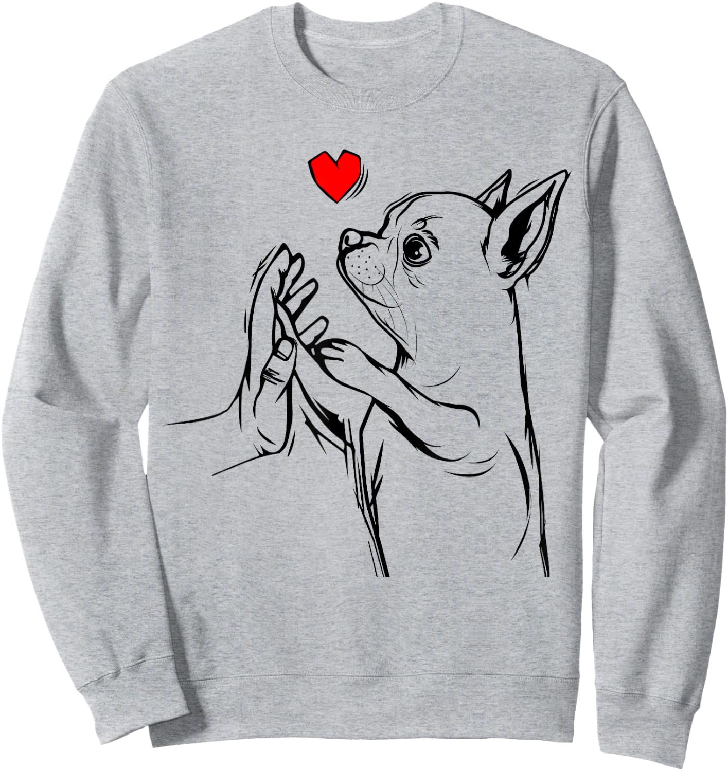 Chihuahua Love Dog Mom Girls Sweatshirt - Sweatshirt | Ash