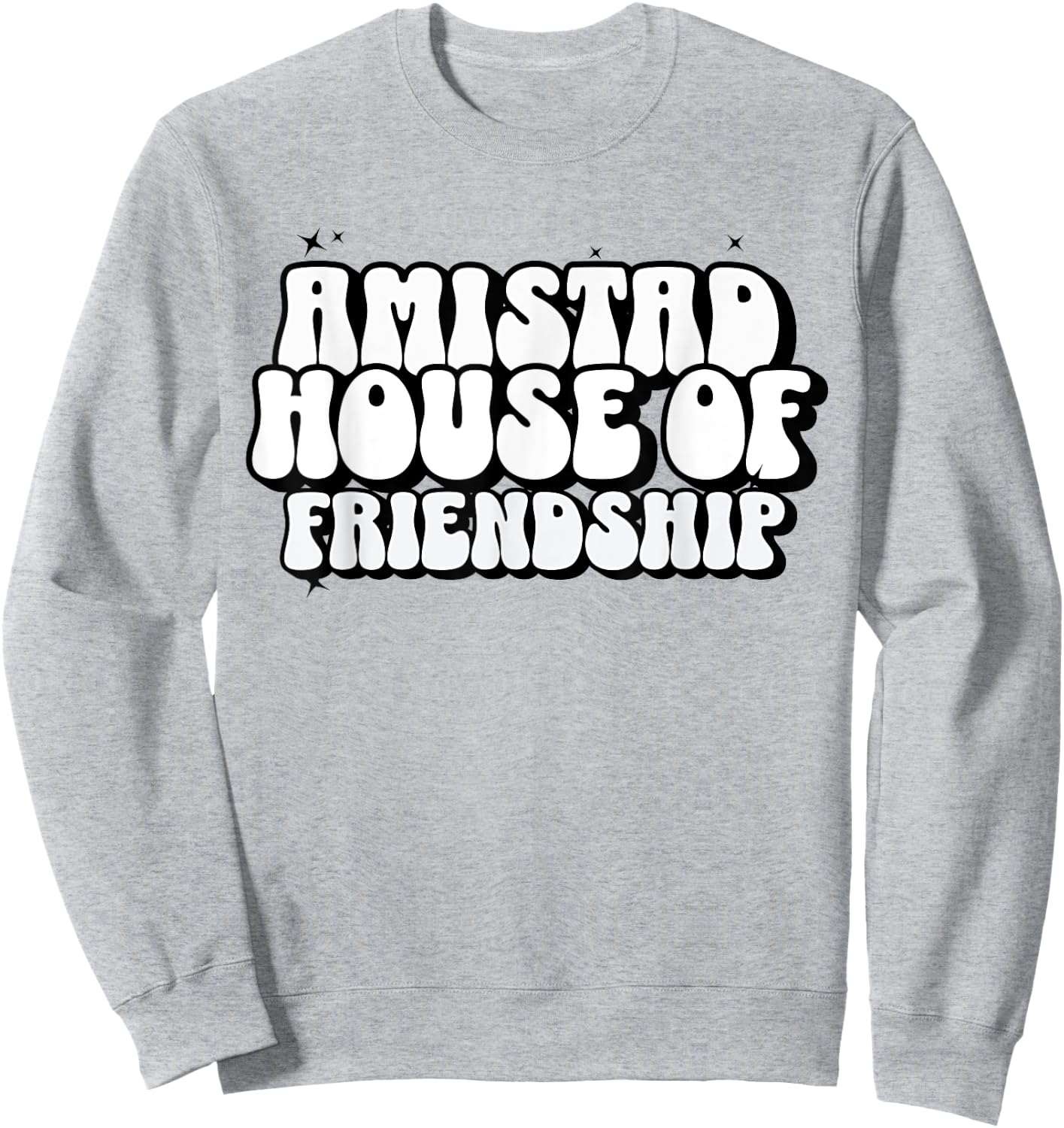 AMISTAD House Of Friendship Red Retro Groovy Social AMISTAD Sweatshirt - Sweatshirt | Ash