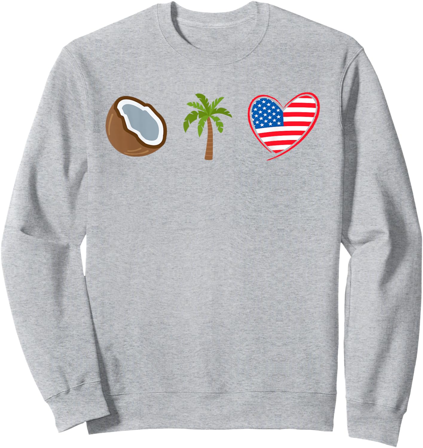 Coconut Tree Meme - Patriotic Kamala Statement USA Democrat Sweatshirt - Sweatshirt | Ash