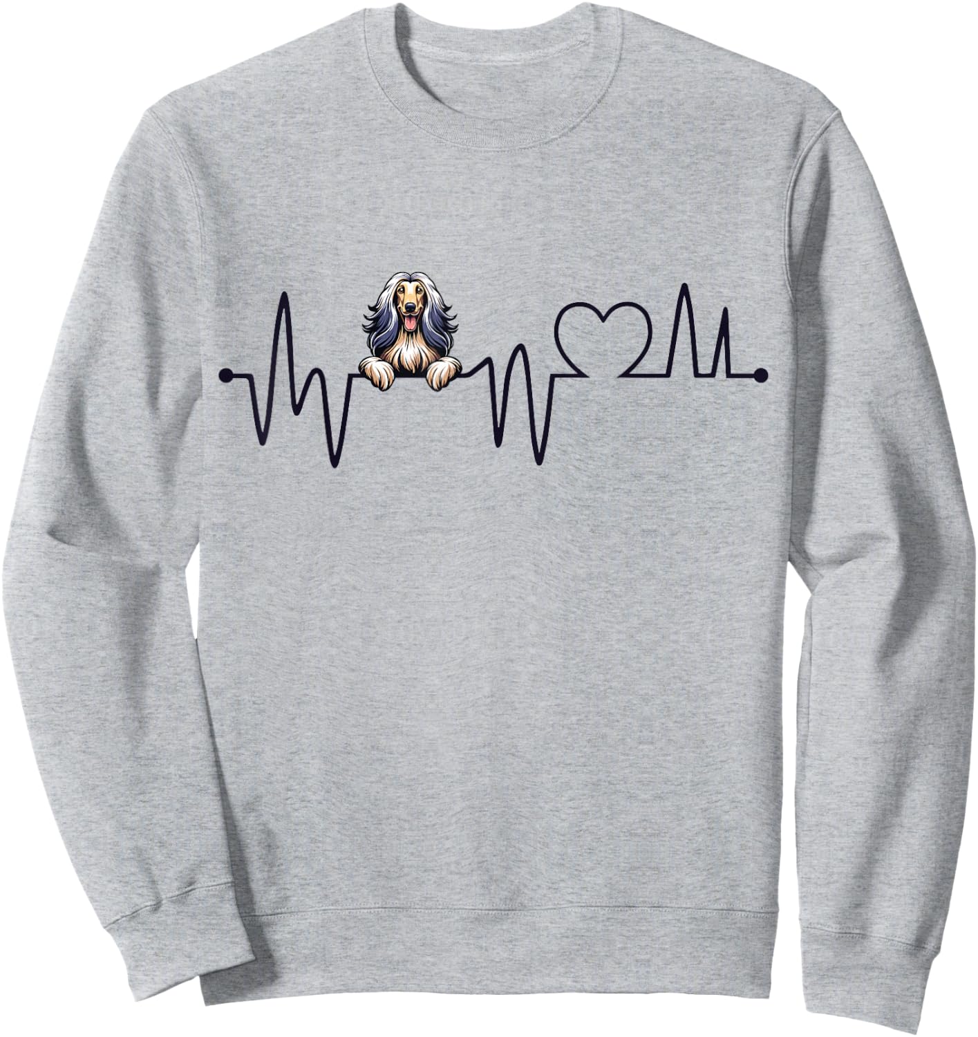 Cool Afghan Hound Art Women Kids Afghan Lover Sweatshirt - Sweatshirt | Ash