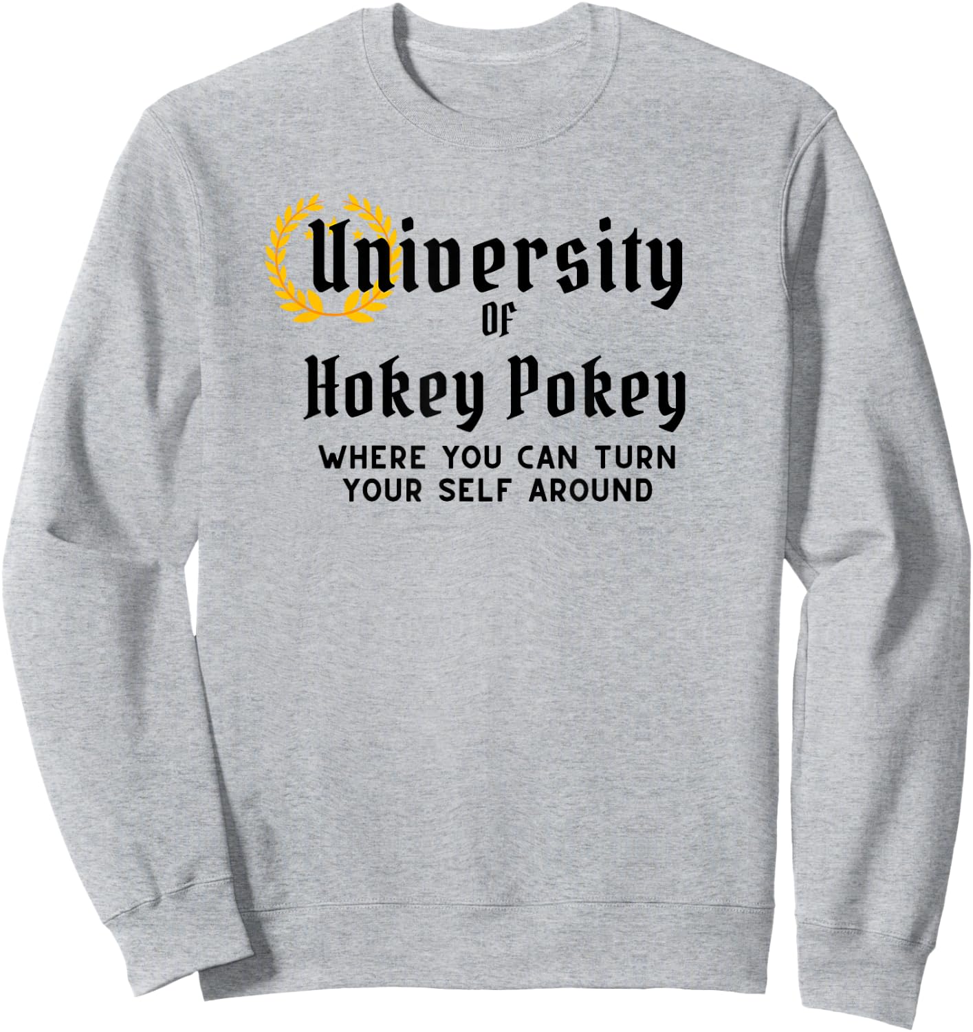 University Of Hokey Pokey Where You Can Turn Yourself Around Sweatshirt - Sweatshirt | Ash