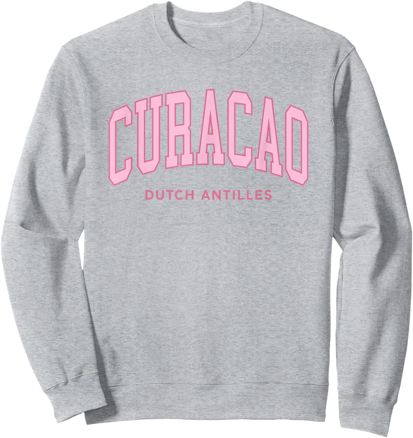 Vintage Curacao Pink Retro Preppy Throwback Souvenir Sweatshirt - Sweatshirt | Ash