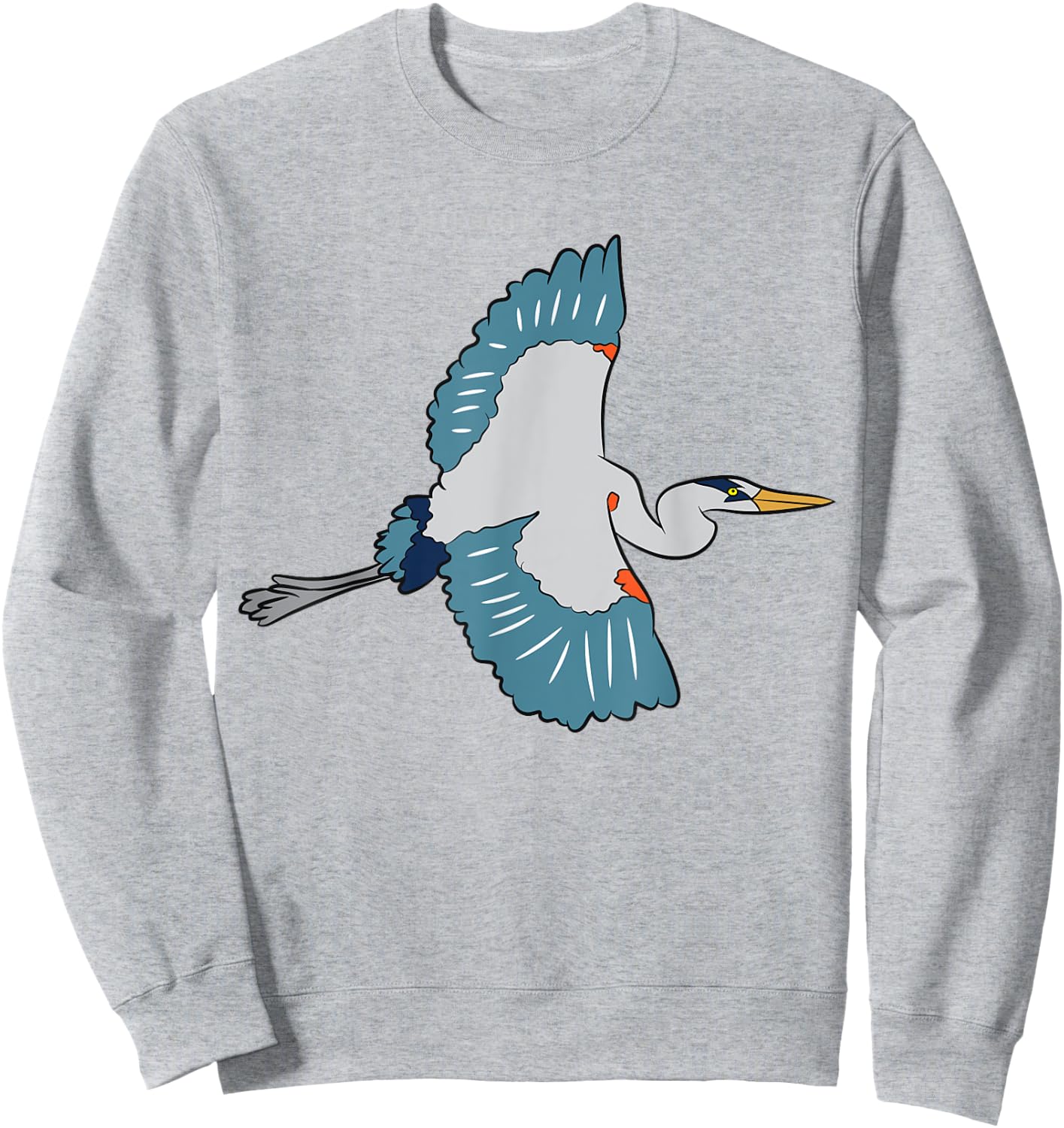 Great Blue Heron Bird Birdwatching Blue Herons Sweatshirt - Sweatshirt | Ash