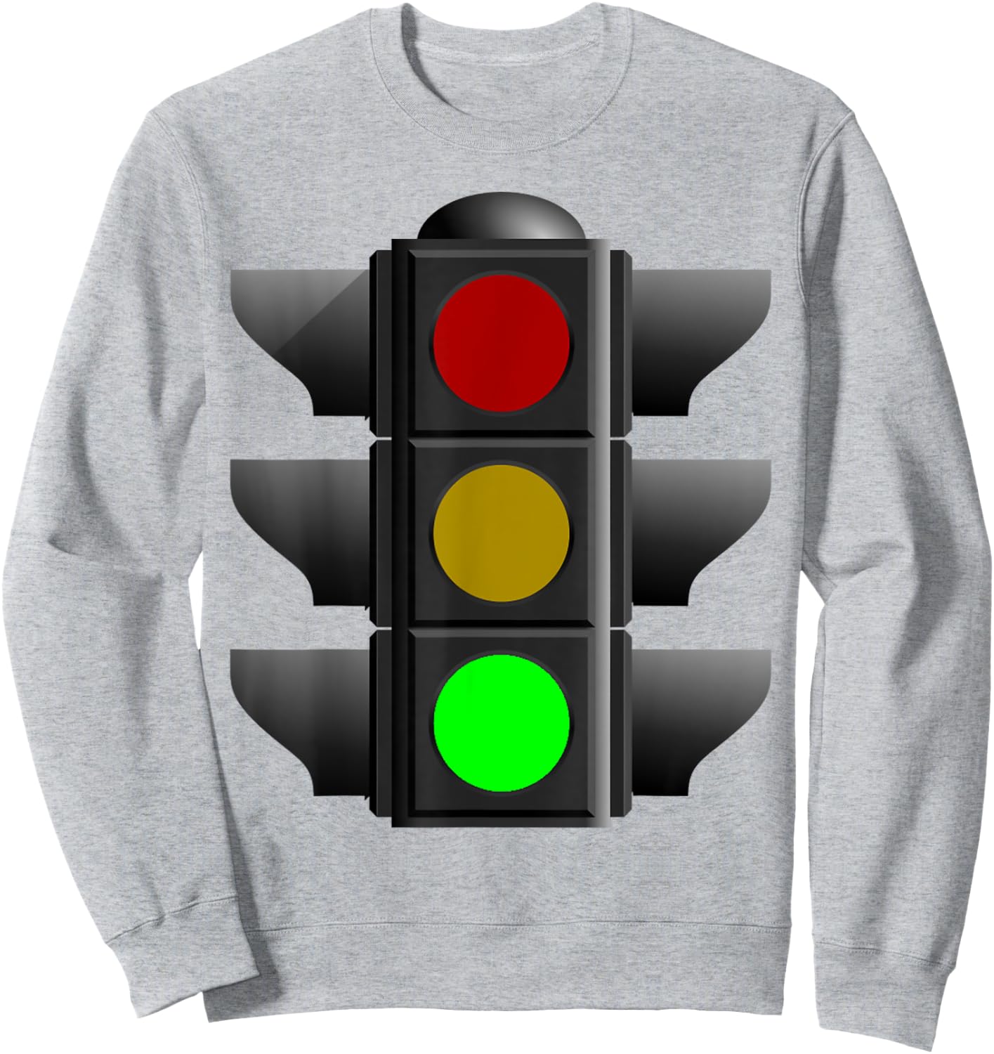 Green Traffic Light Signal Lover Stop Caution Go T Shirt Sweatshirt - Sweatshirt | Ash