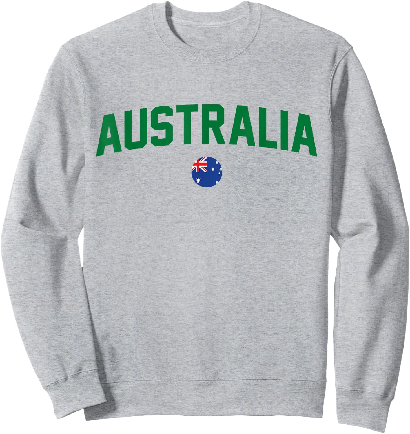 Green Yellow Australia Down Under Team Australia Flag Sweatshirt - Sweatshirt | Ash