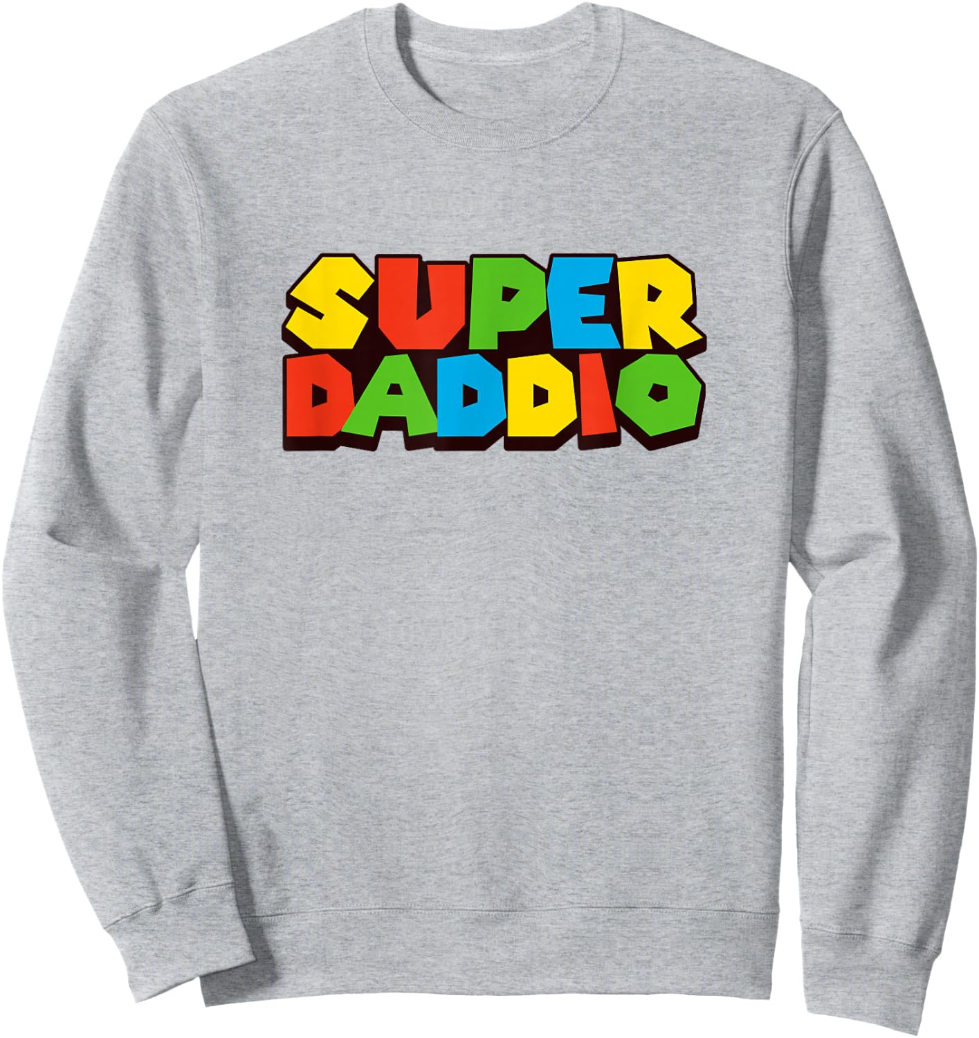 Super Daddio Retro Gamer Sweatshirt - Sweatshirt | Ash