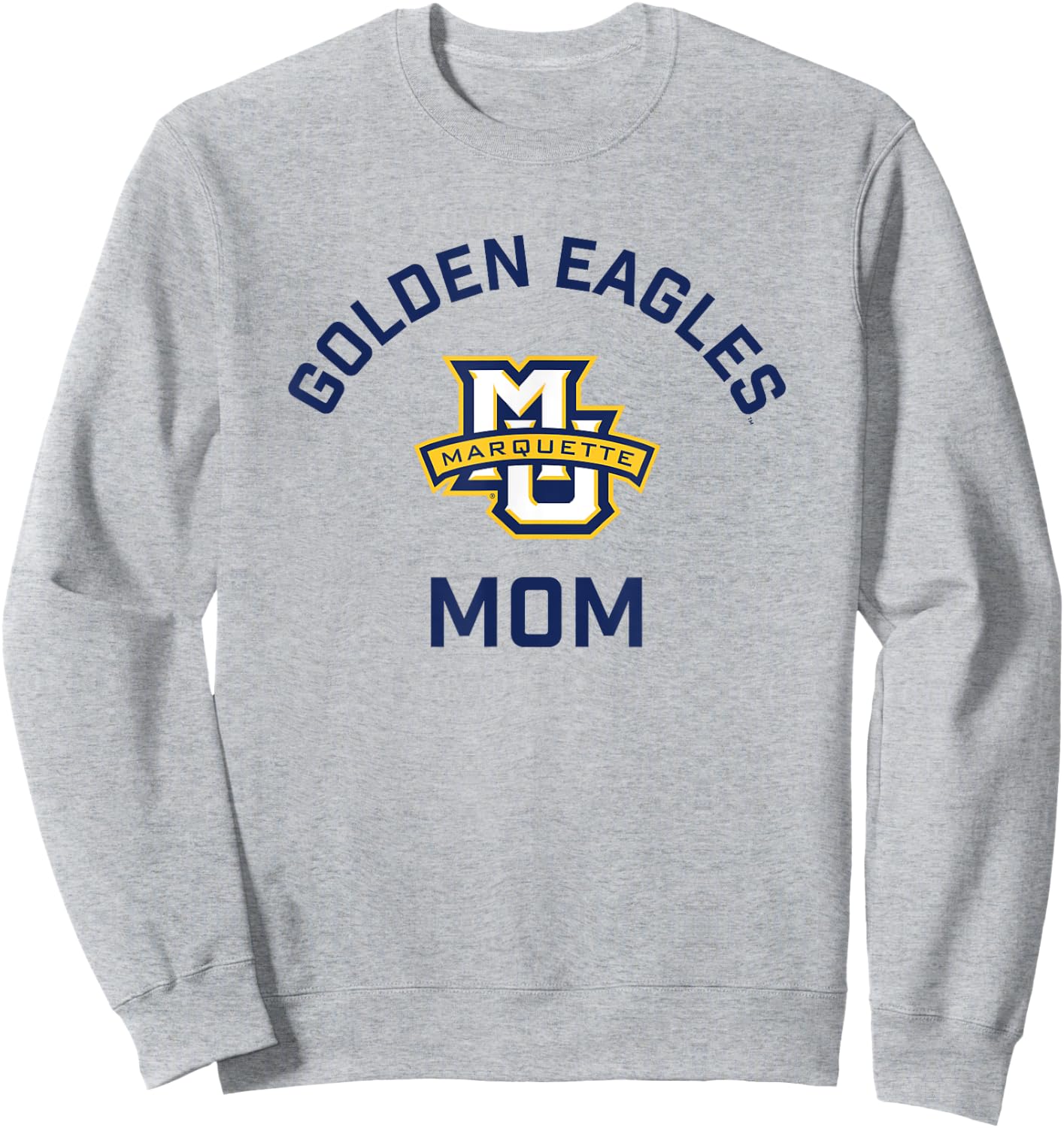 Marquette University Golden Eagles Arched Mom Sweatshirt - Sweatshirt | Ash