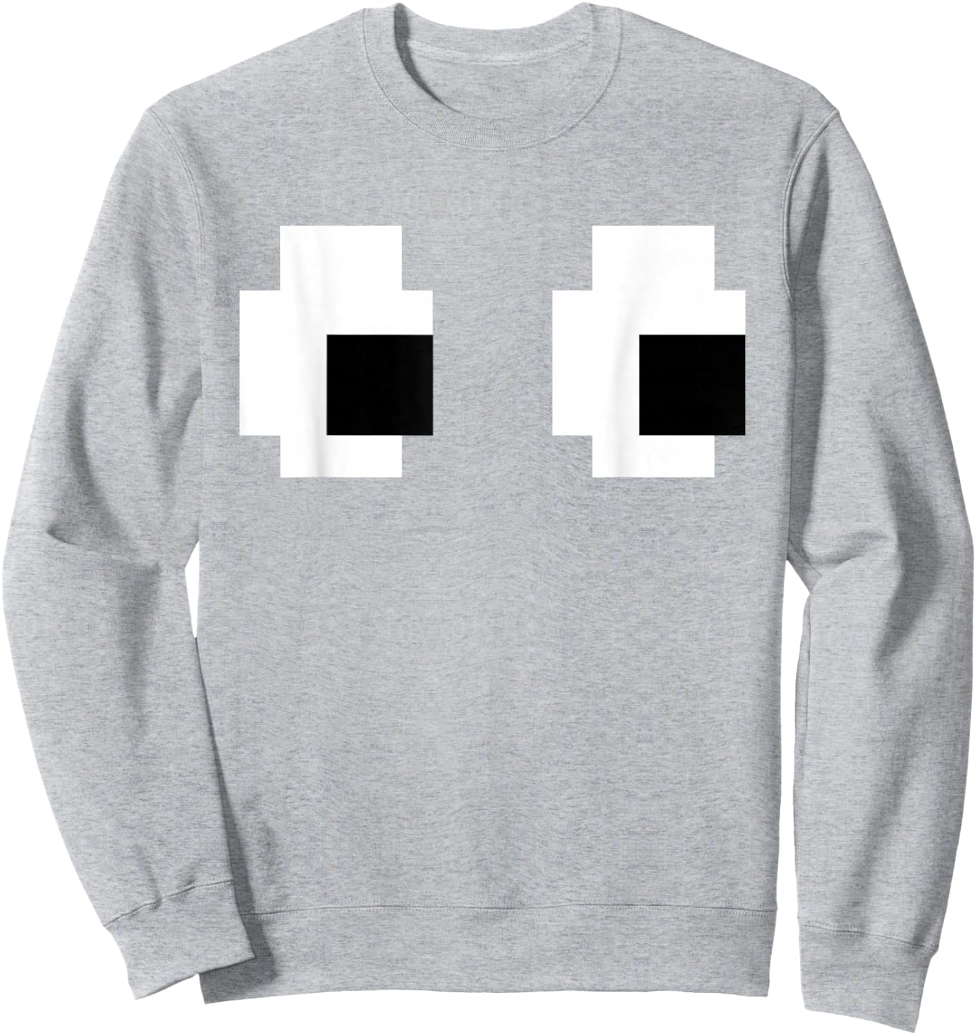 Retro Arcade Game Ghost Eyes Halloween Group Costume Sweatshirt - Sweatshirt | Ash