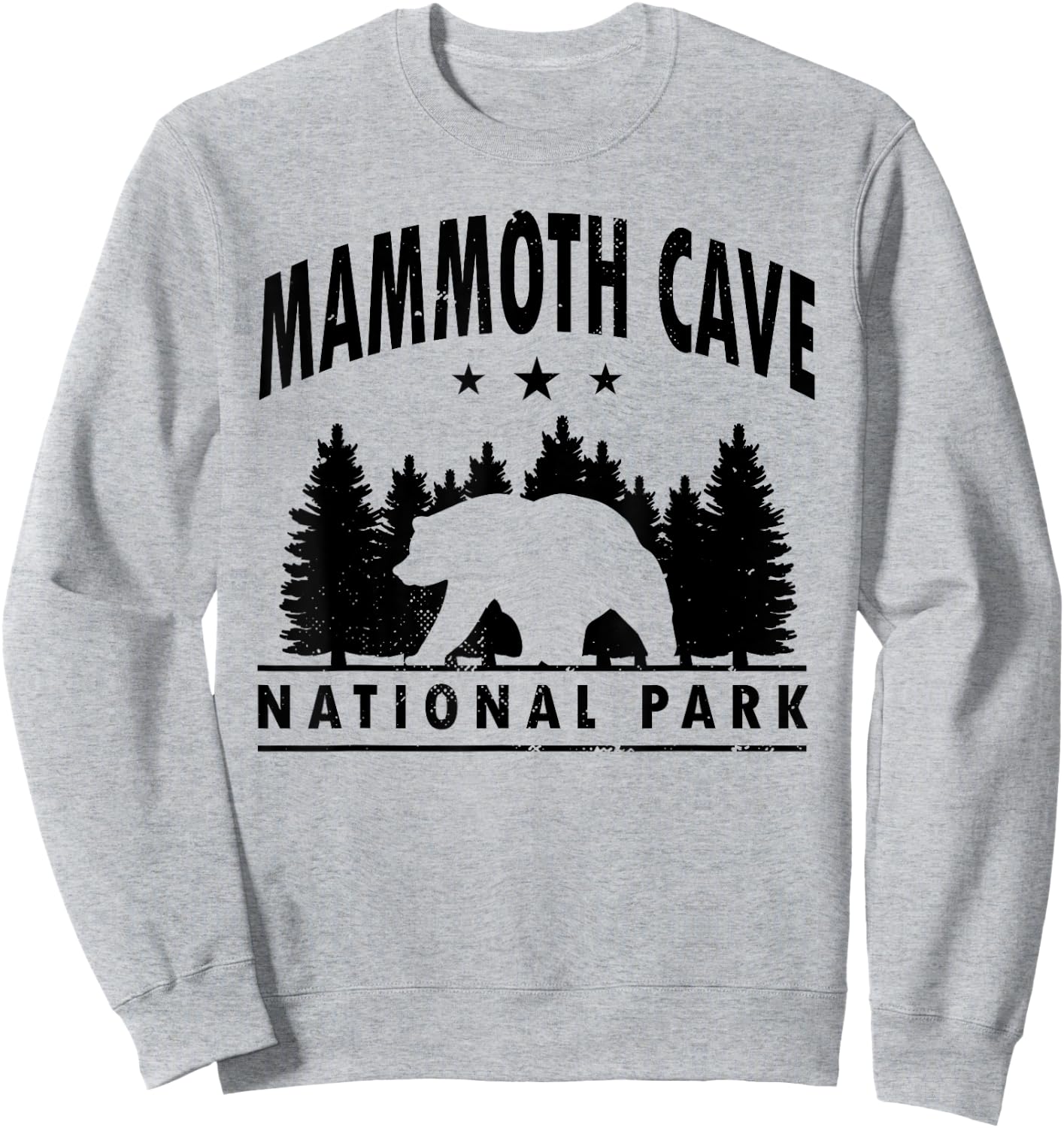 Mammoth Cave National Park Souvenir US Park Bear Sweatshirt - Sweatshirt | Ash
