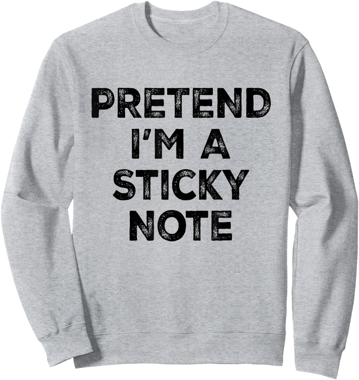Pretend I'm A Sticky Note Lazy Halloween Costume Sweatshirt - Sweatshirt | Ash