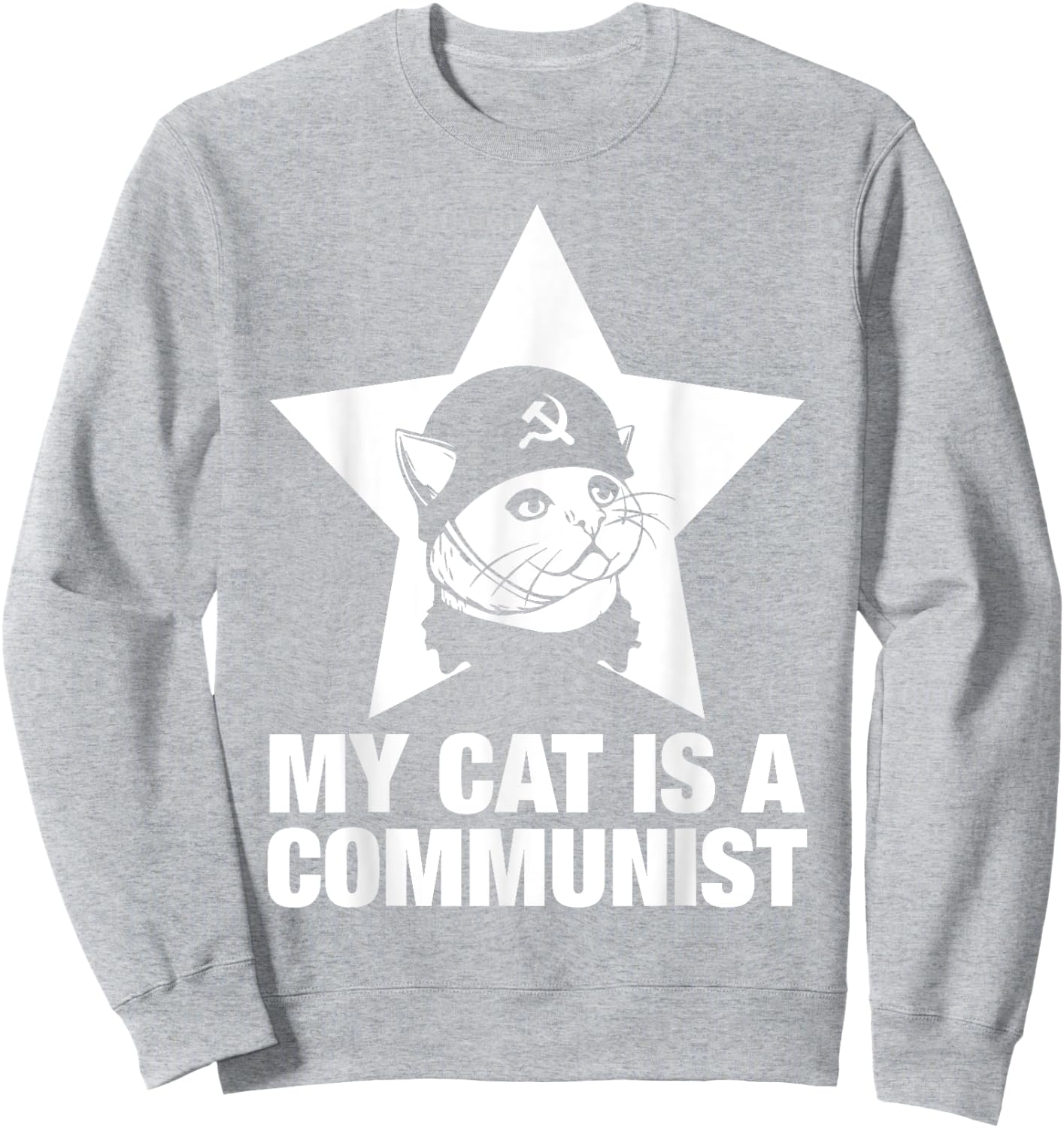 My Cat Is A Communist Women Sweatshirt - Sweatshirt | Ash