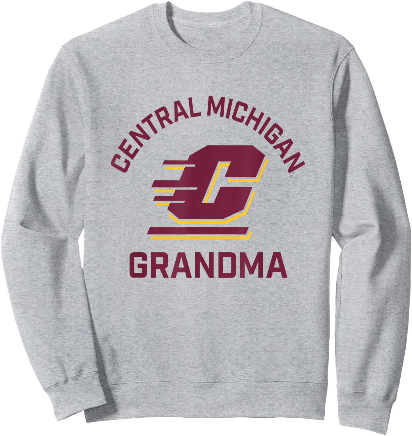 Central Michigan University CMU Chippewas Arched Grandma Sweatshirt - Sweatshirt | Ash