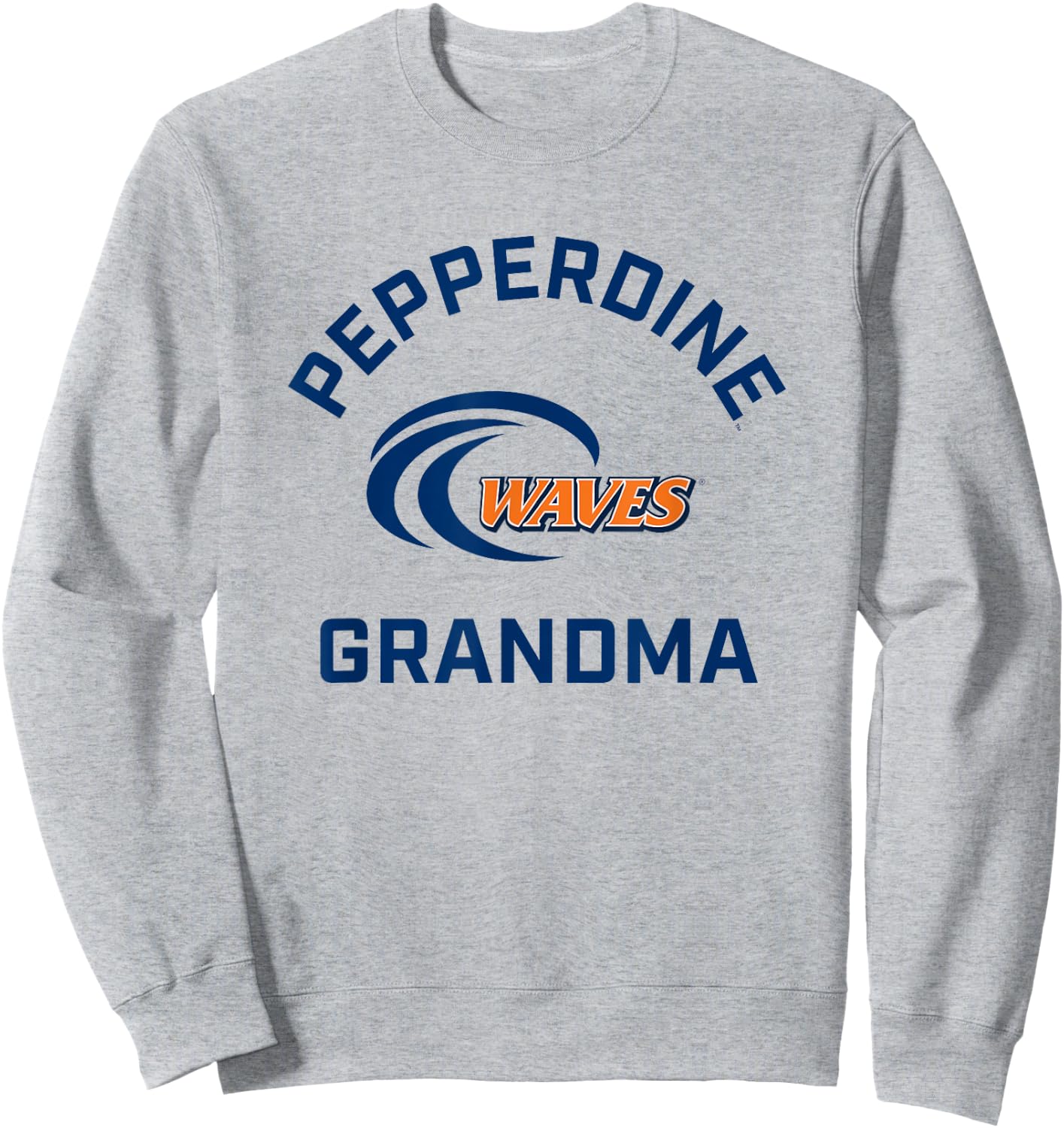 Pepperdine University Waves Arched Grandma Sweatshirt - Sweatshirt | Ash