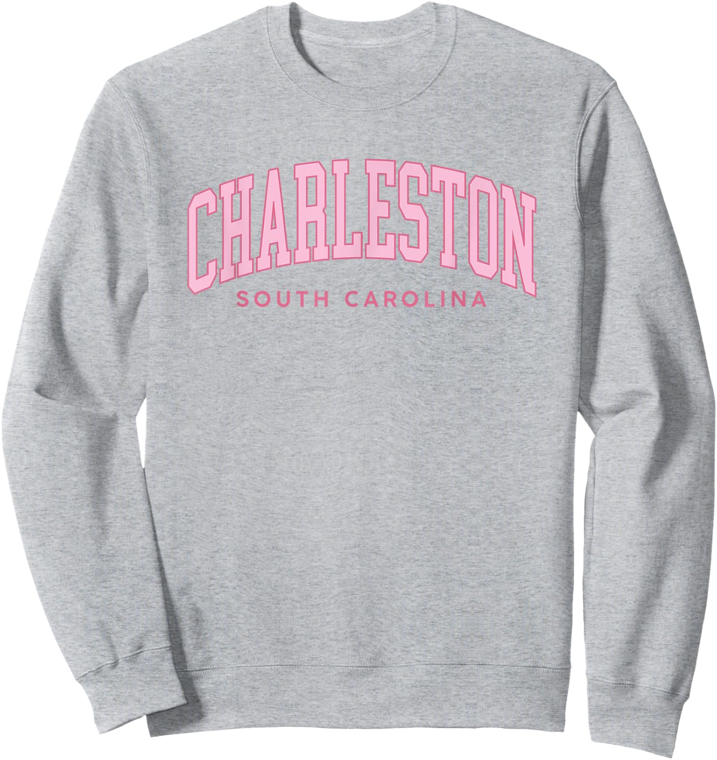 Charleston South Carolina Retro Preppy Throwback Pink Girls Sweatshirt - Sweatshirt | Ash