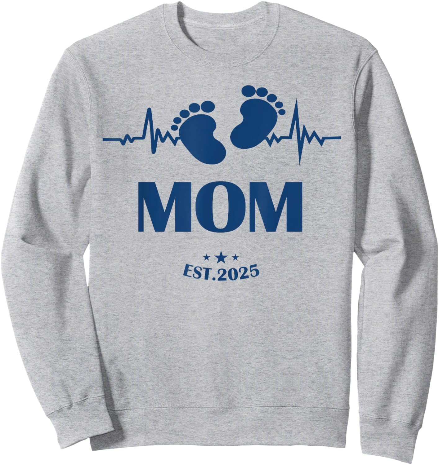 Mom Established 2025 First Time Mom Sweatshirt - Sweatshirt | Ash
