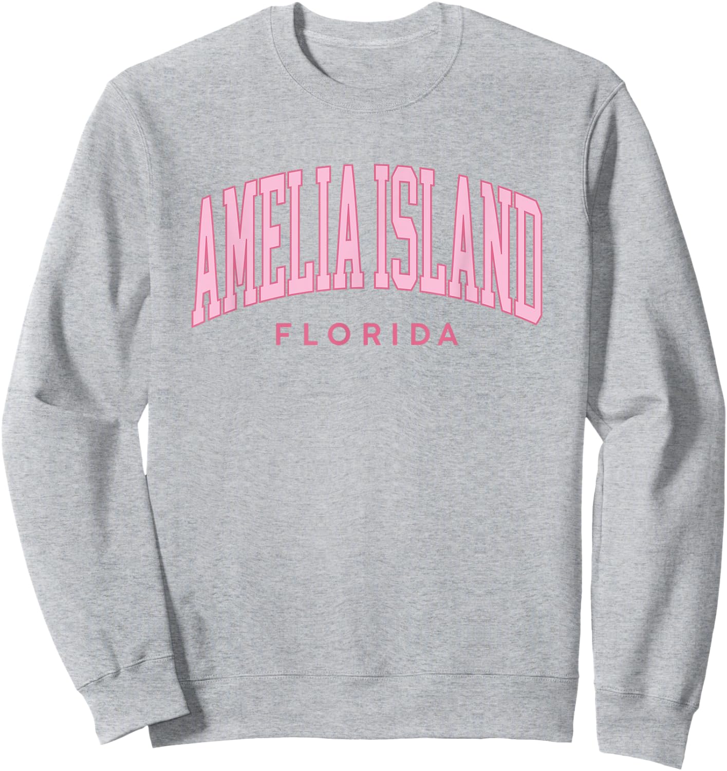Amelia Island Florida Retro Preppy Throwback Pink Girls Sweatshirt - Sweatshirt | Ash