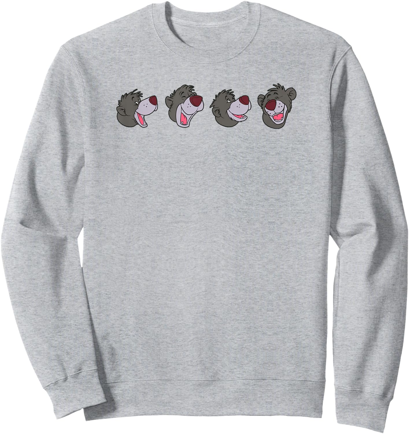 Disney The Jungle Book Baloo Happy Faces Sweatshirt - Sweatshirt | Ash
