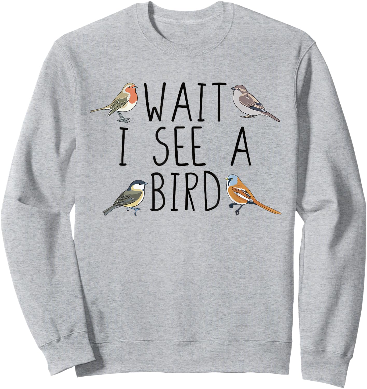 Bird Watching Wait I See A Bird Birding Sweatshirt - Sweatshirt | Ash