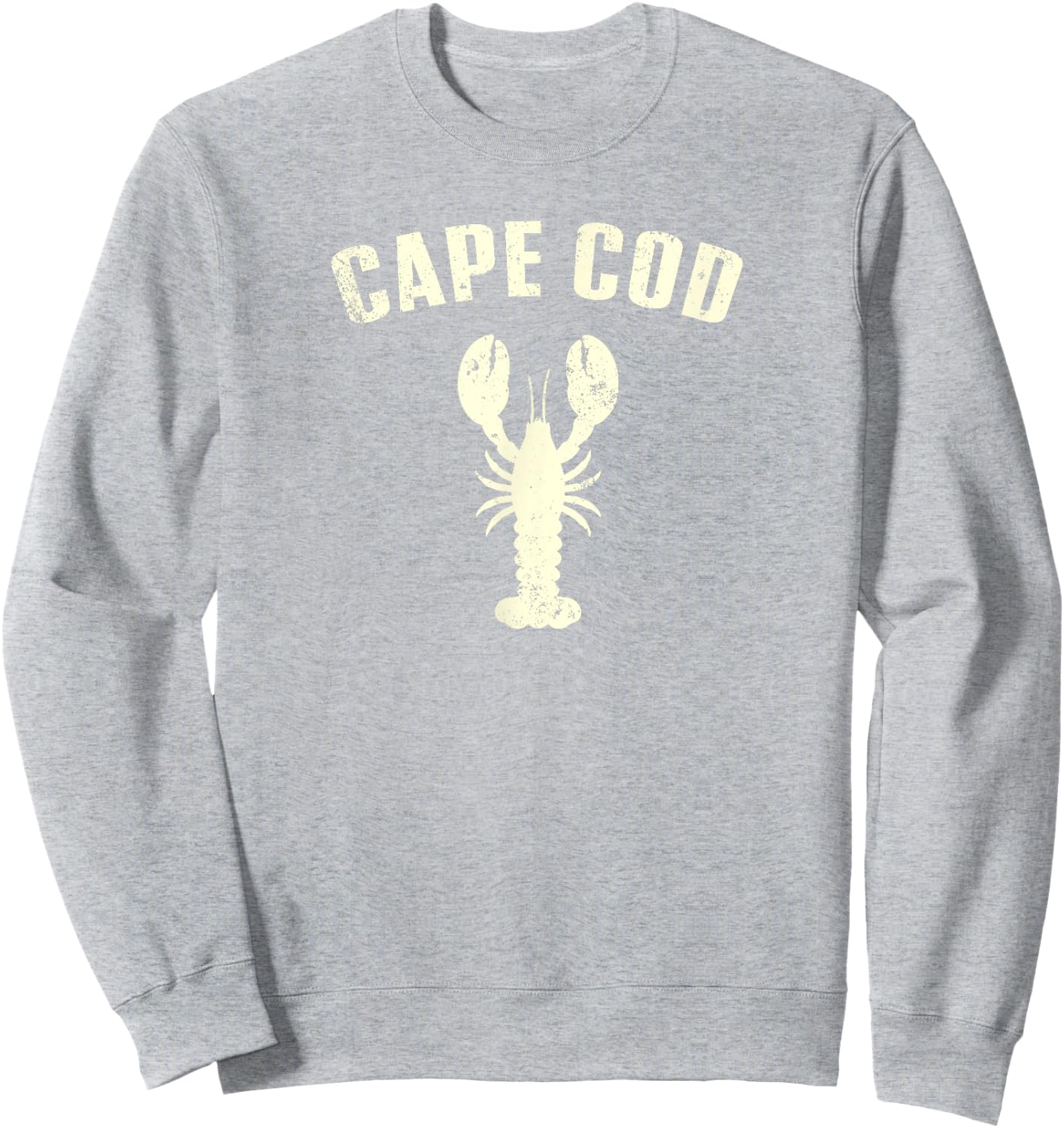 Cape Cod Lobster Summer Beach Vibe Classic Retro Graphic USA Sweatshirt - Sweatshirt | Ash