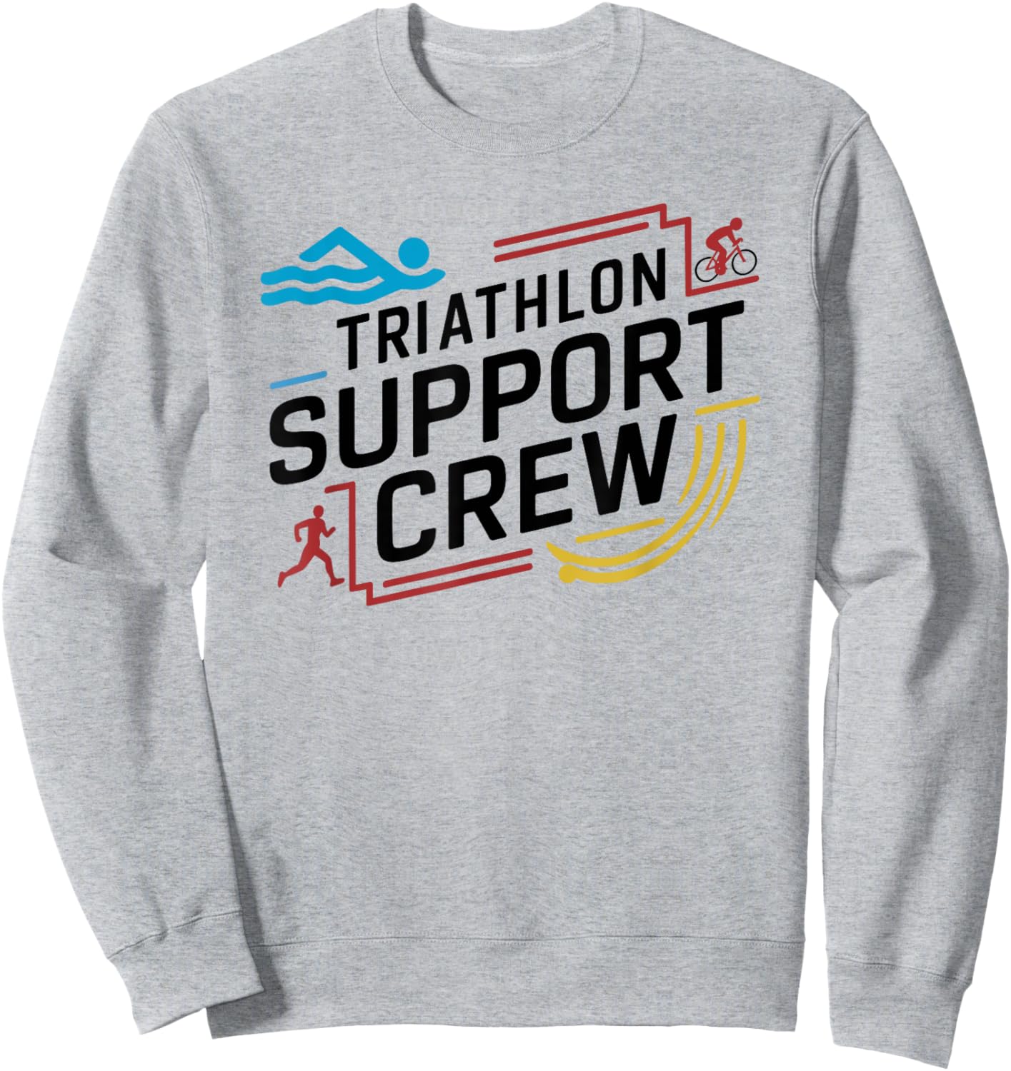Triathlon Inspired Support Crew Related Triathlete Sweatshirt - Sweatshirt | Ash
