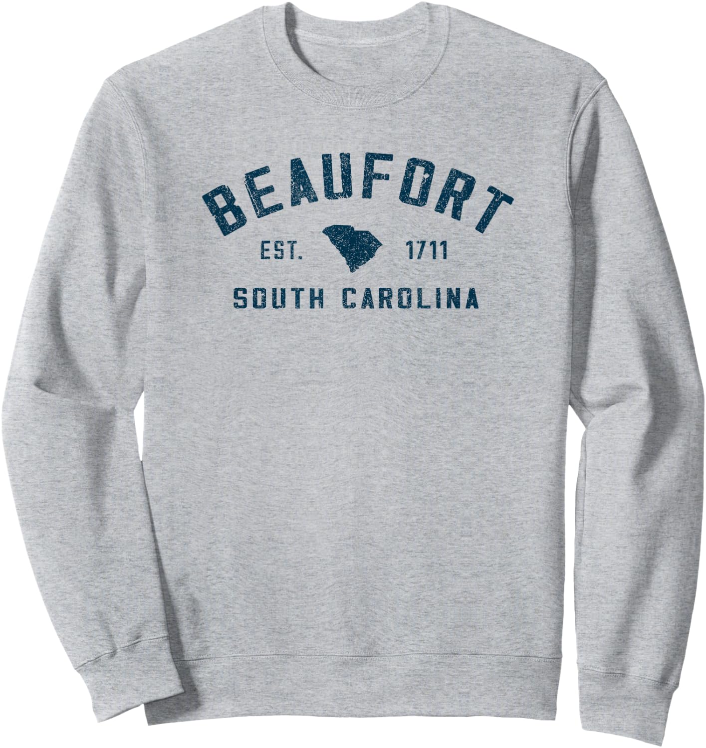 Vintage Beaufort South Carolina Retro Throwback Souvenir Sweatshirt - Sweatshirt | Ash