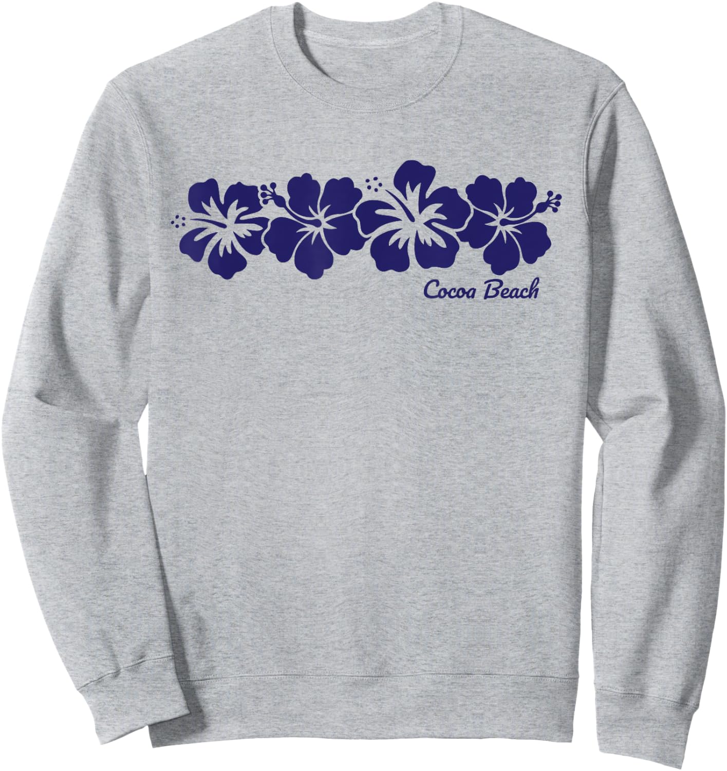 Cocoa Beach Florida Hibiscus Flower Vacation Souvenir Women Kids Sweatshirt - Sweatshirt | Ash