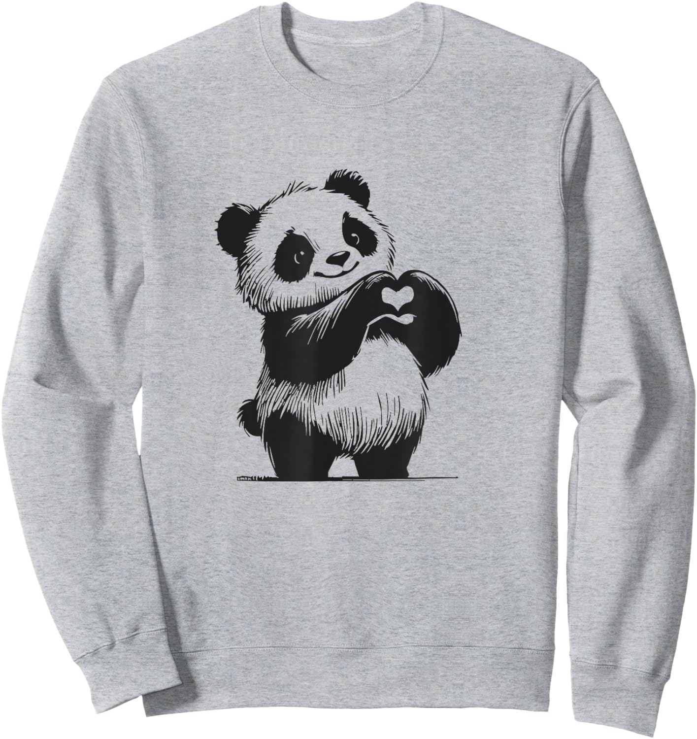 Valentines Day I Love Pandas Sweatshirt - Sweatshirt | Ash