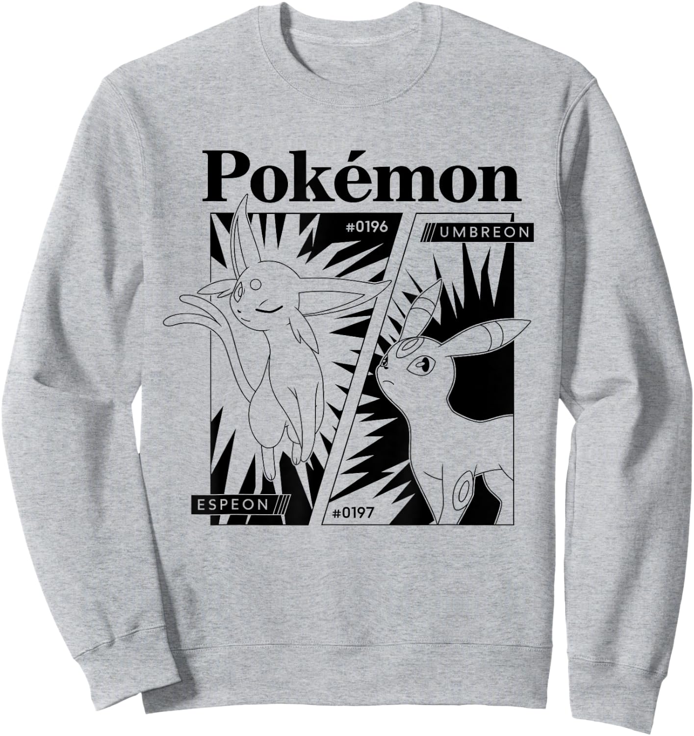 Pokémon - Espeon Umbreon Eeveelutions Manga Panel Sweatshirt - Sweatshirt | Ash