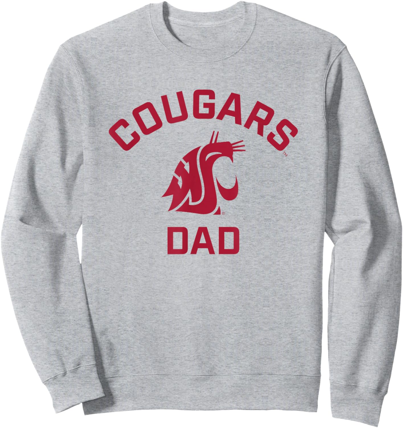 Washington State University Cougars Arched Dad Sweatshirt - Sweatshirt | Ash
