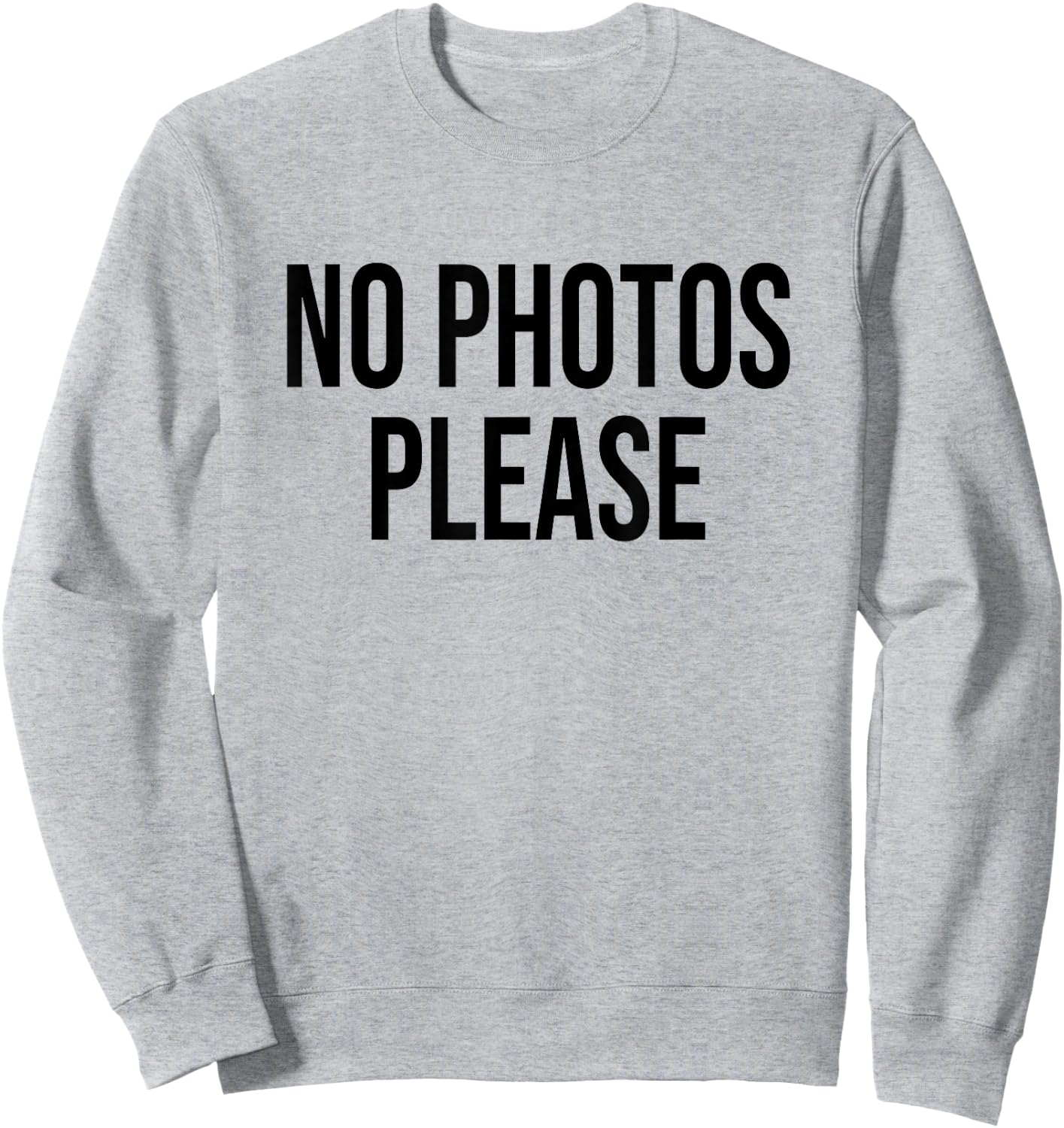 No Photos Please Sweatshirt - Sweatshirt | Ash