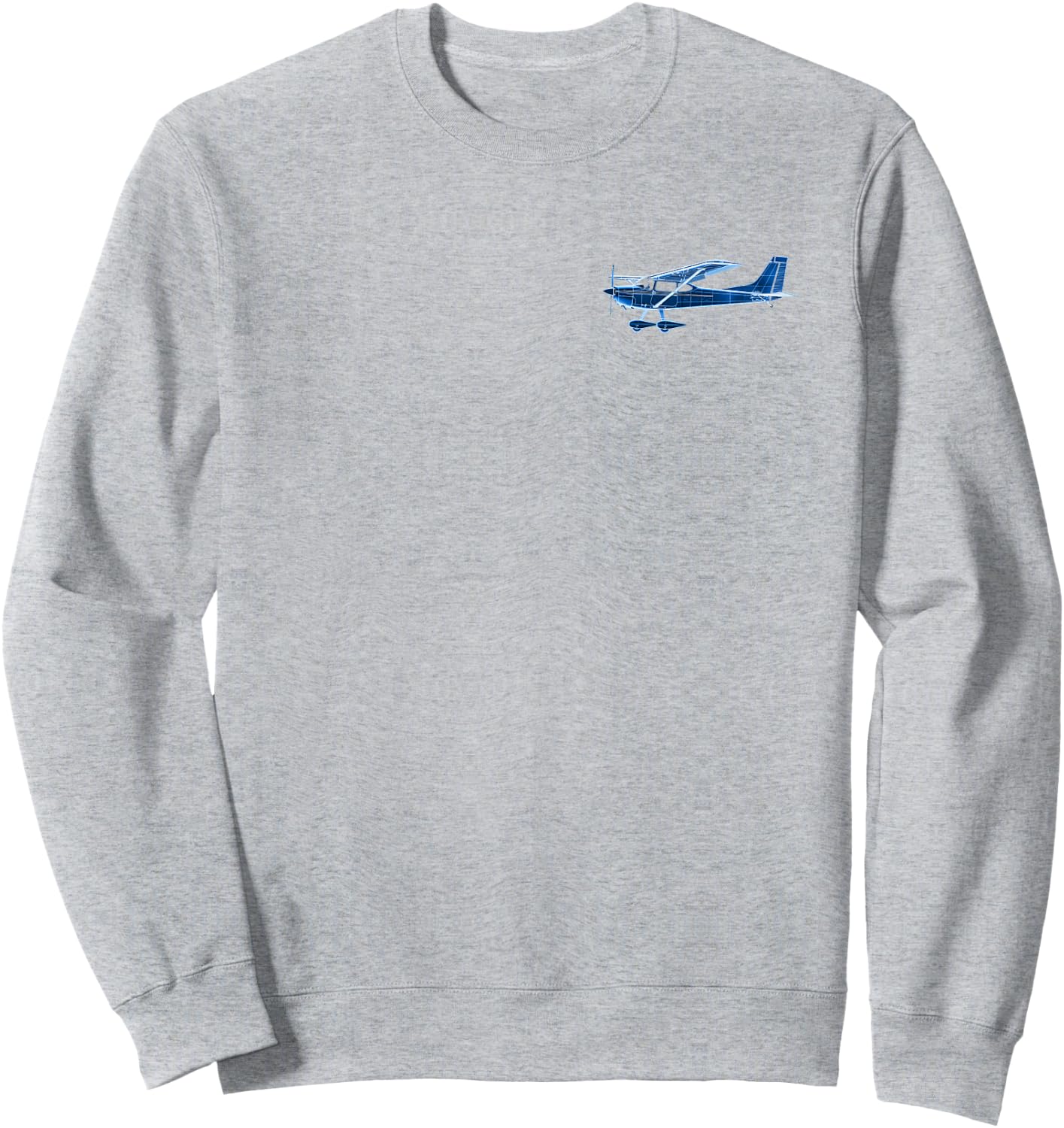 Pilot C172 Flying Airplane Mode On (2-Sided) Sweatshirt - Sweatshirt | Ash