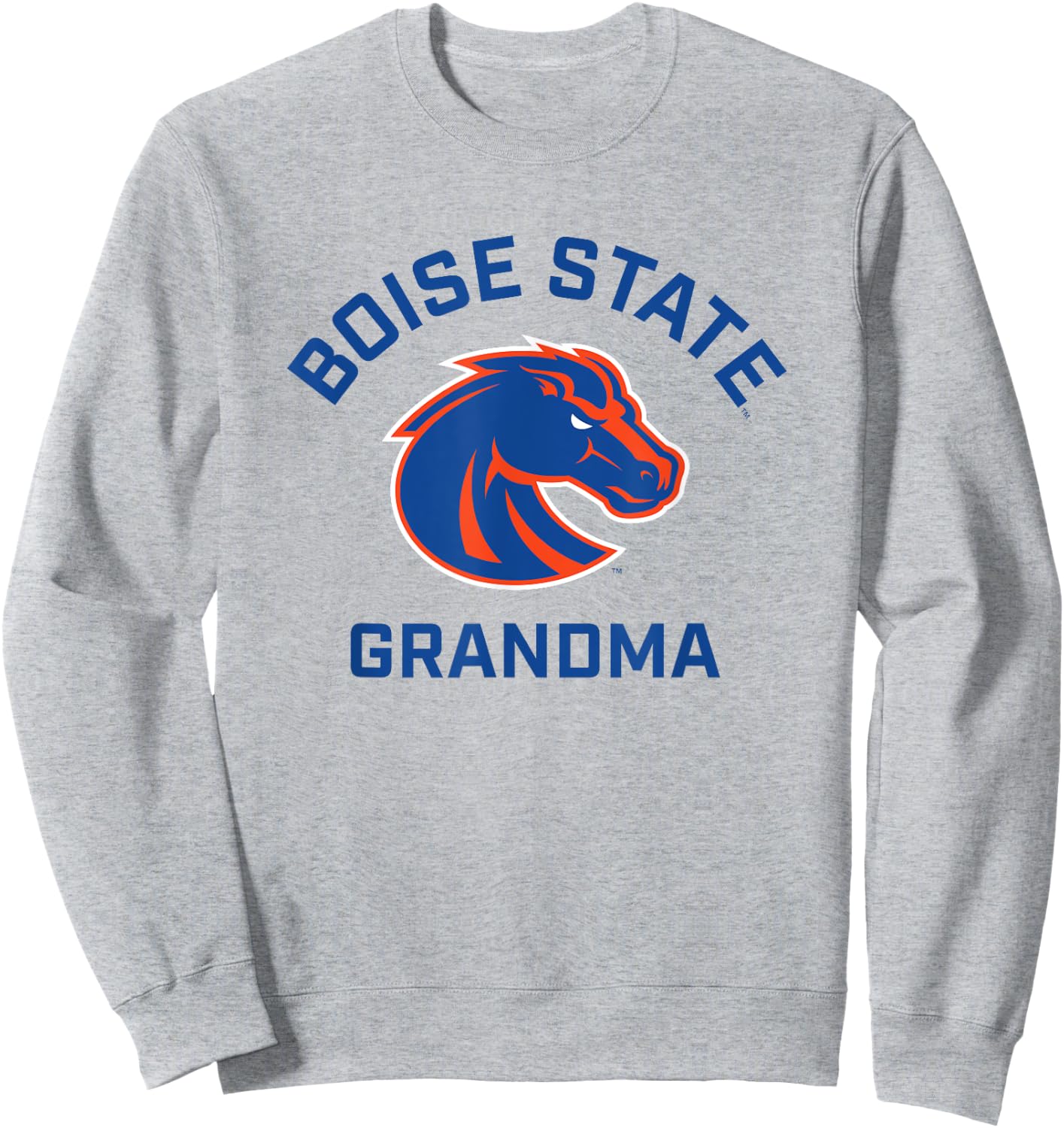 Boise State University BSU Broncos Arched Grandma Sweatshirt - Sweatshirt | Ash