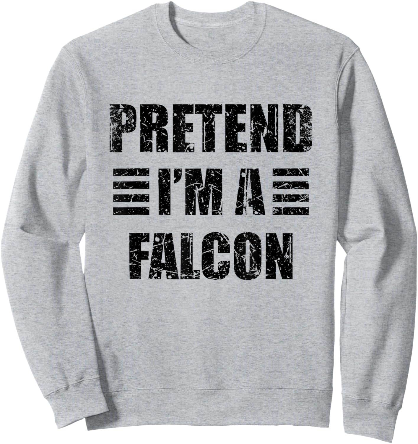Vintage Pretend I'm a Falcon Lazy Halloween Costume Sweatshirt - Sweatshirt | Ash
