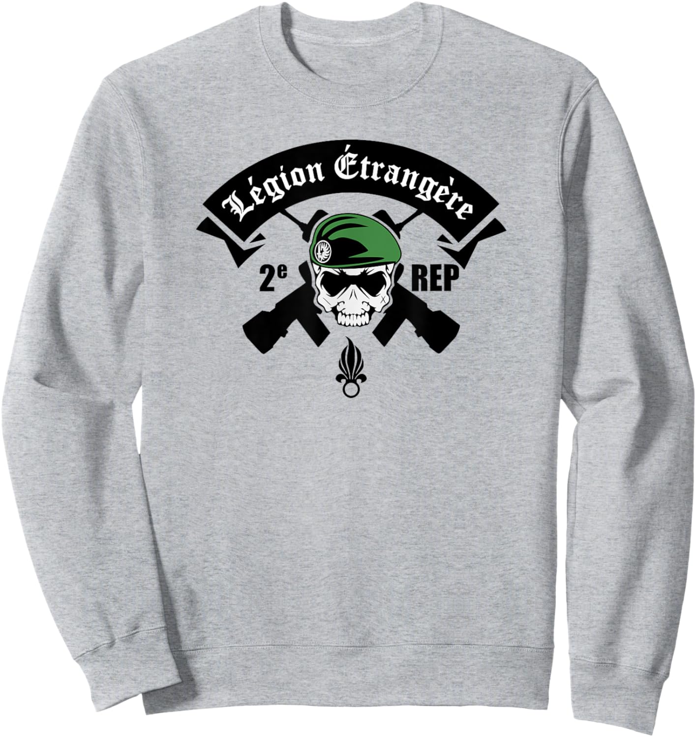French Foreign Legion Paratrooper T shirt - 2 Rep Sweatshirt - Sweatshirt | Ash