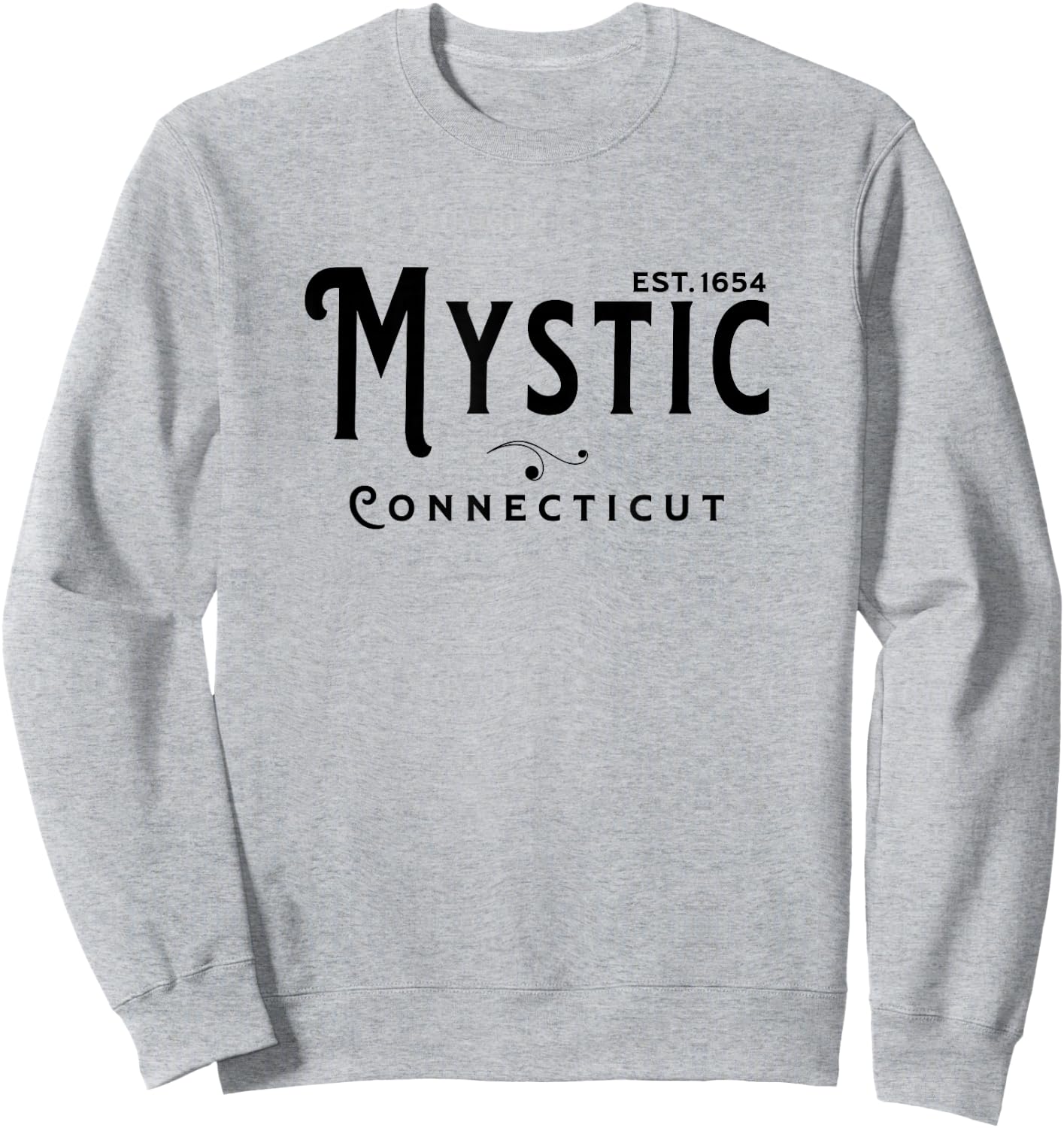 Vintage Merch CT Souvenir Visit Mystic Connecticut Sweatshirt - Sweatshirt | Ash