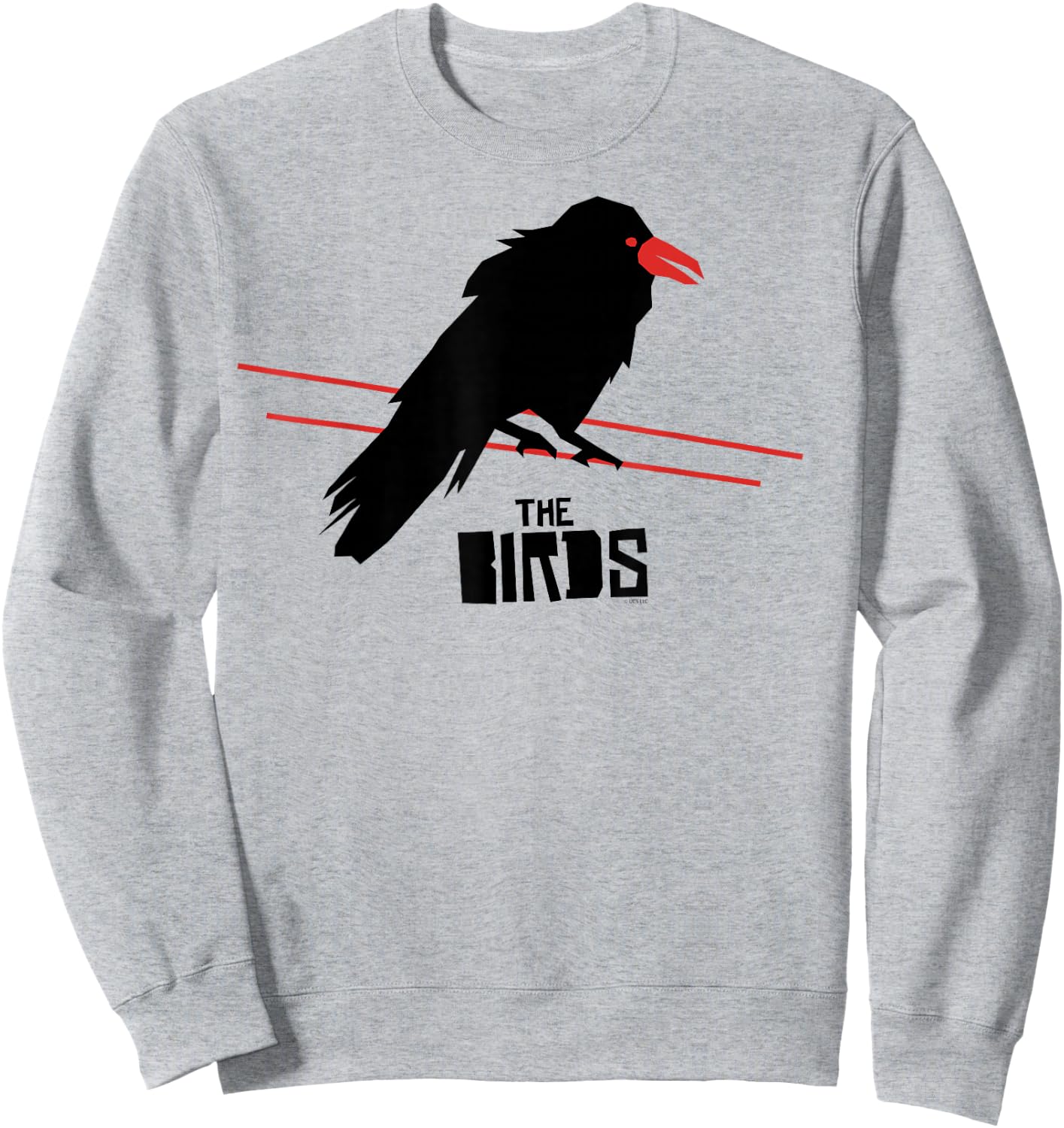 The Birds Alfred Hitchcock Raven On A Wire Sweatshirt - Sweatshirt | Ash