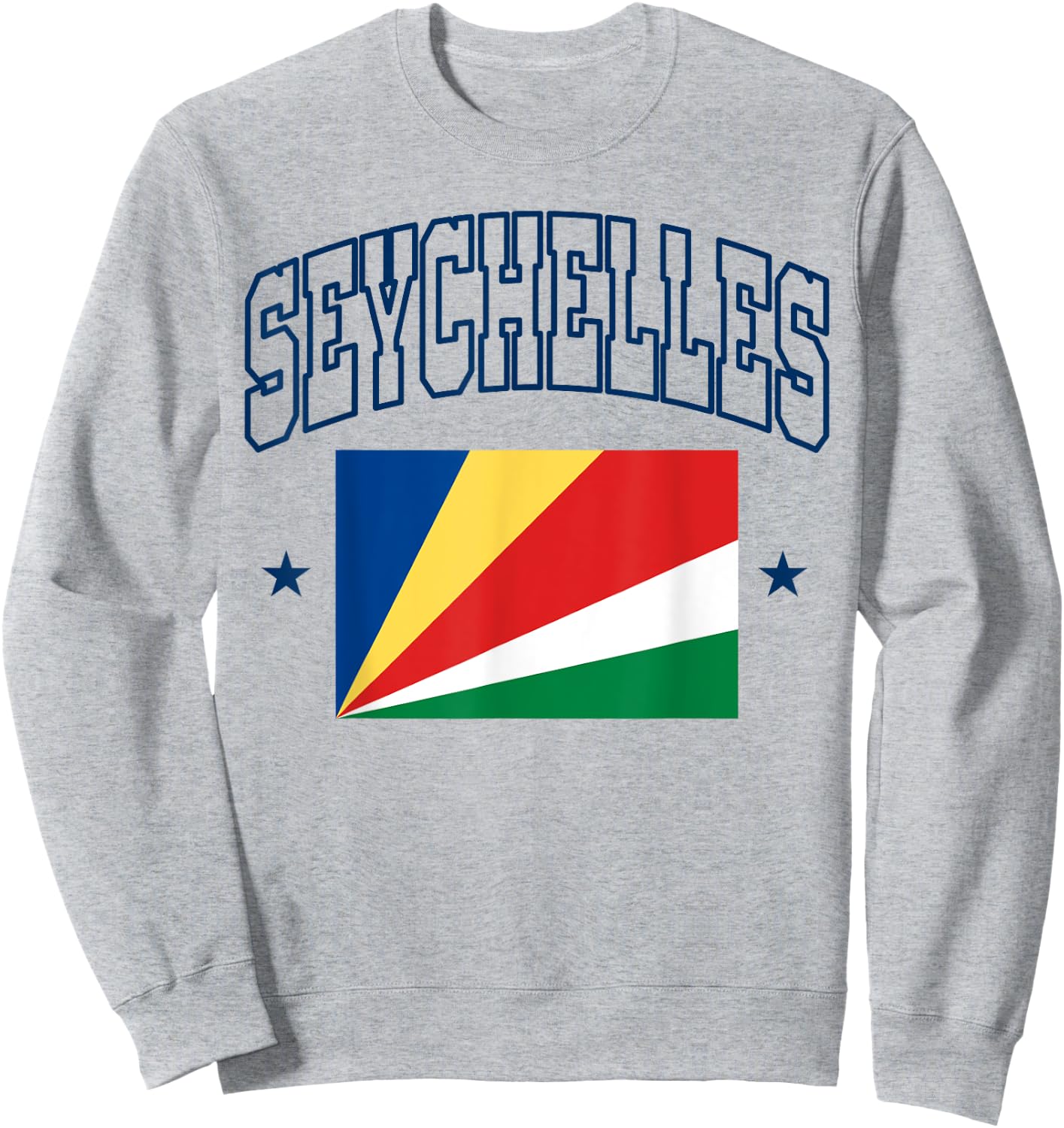 Seychelles Athletic Men Women Souvenir Flag Sweatshirt - Sweatshirt | Ash