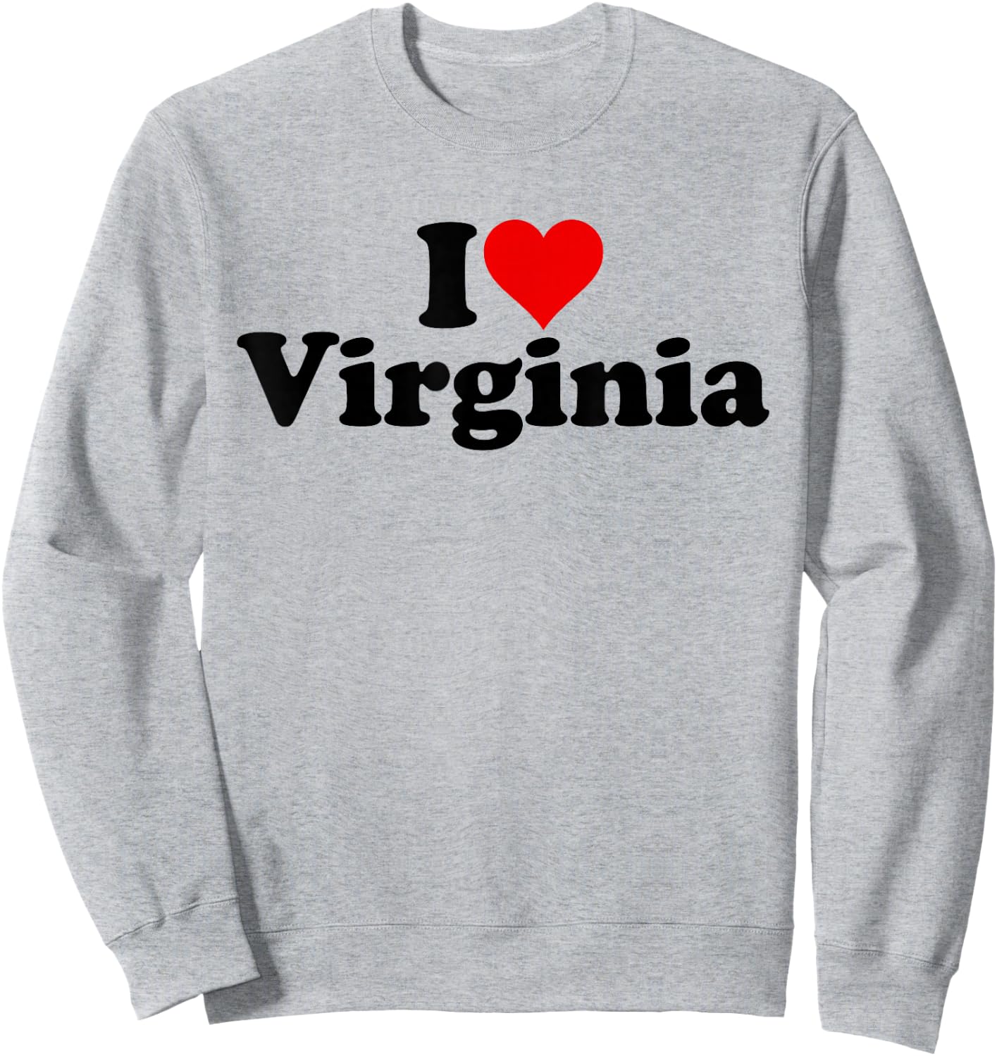 I Love Heart Virginia Sweatshirt - Sweatshirt | Ash