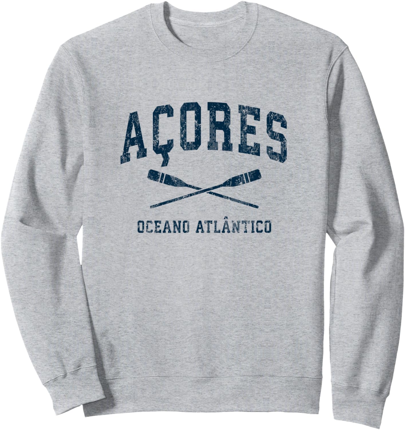 Azores Vintage Nautical Paddles Sports Oars Sweatshirt - Sweatshirt | Ash