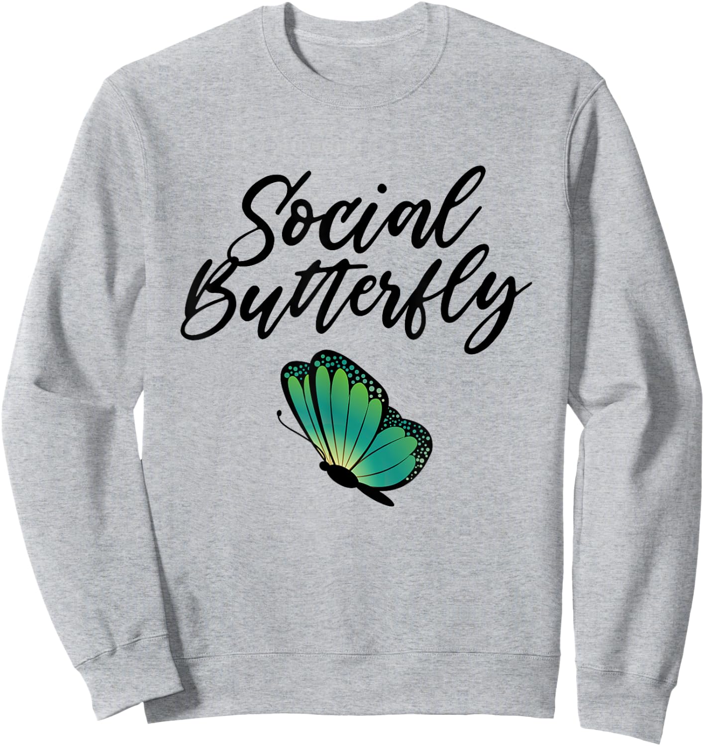 Social Butterfly Sweatshirt - Sweatshirt | Ash