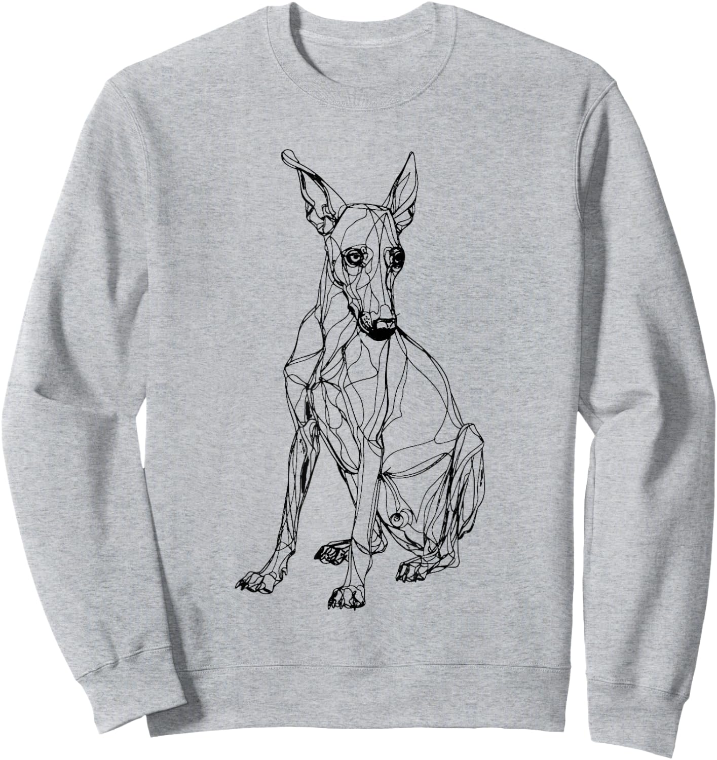 Xoloitzcuintli Xolo Dog Line Art Minimalist Mom Dad Men Women Kids Sweatshirt - Sweatshirt | Ash