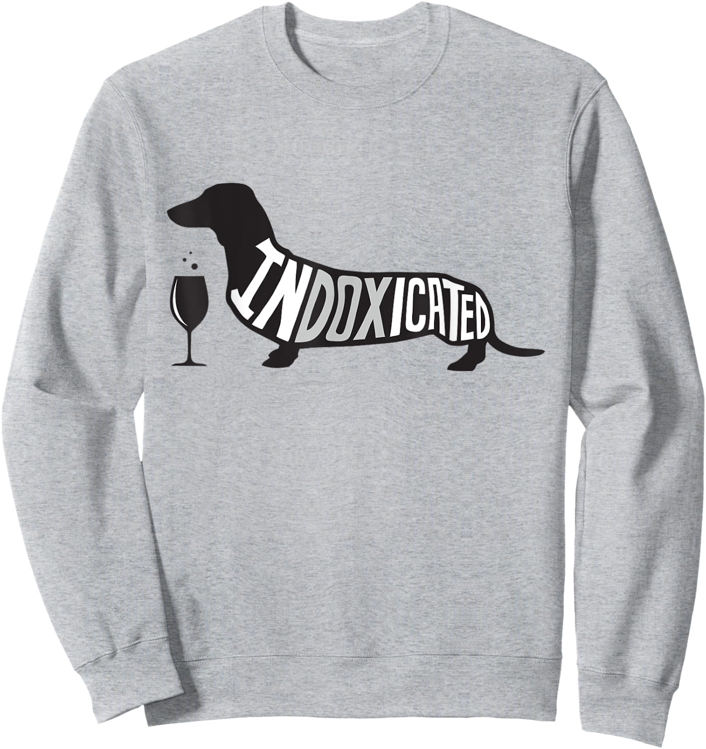 Funny Dachshund Shirt - Indoxicated St. Patrick's Day Wine Sweatshirt - Sweatshirt | Ash