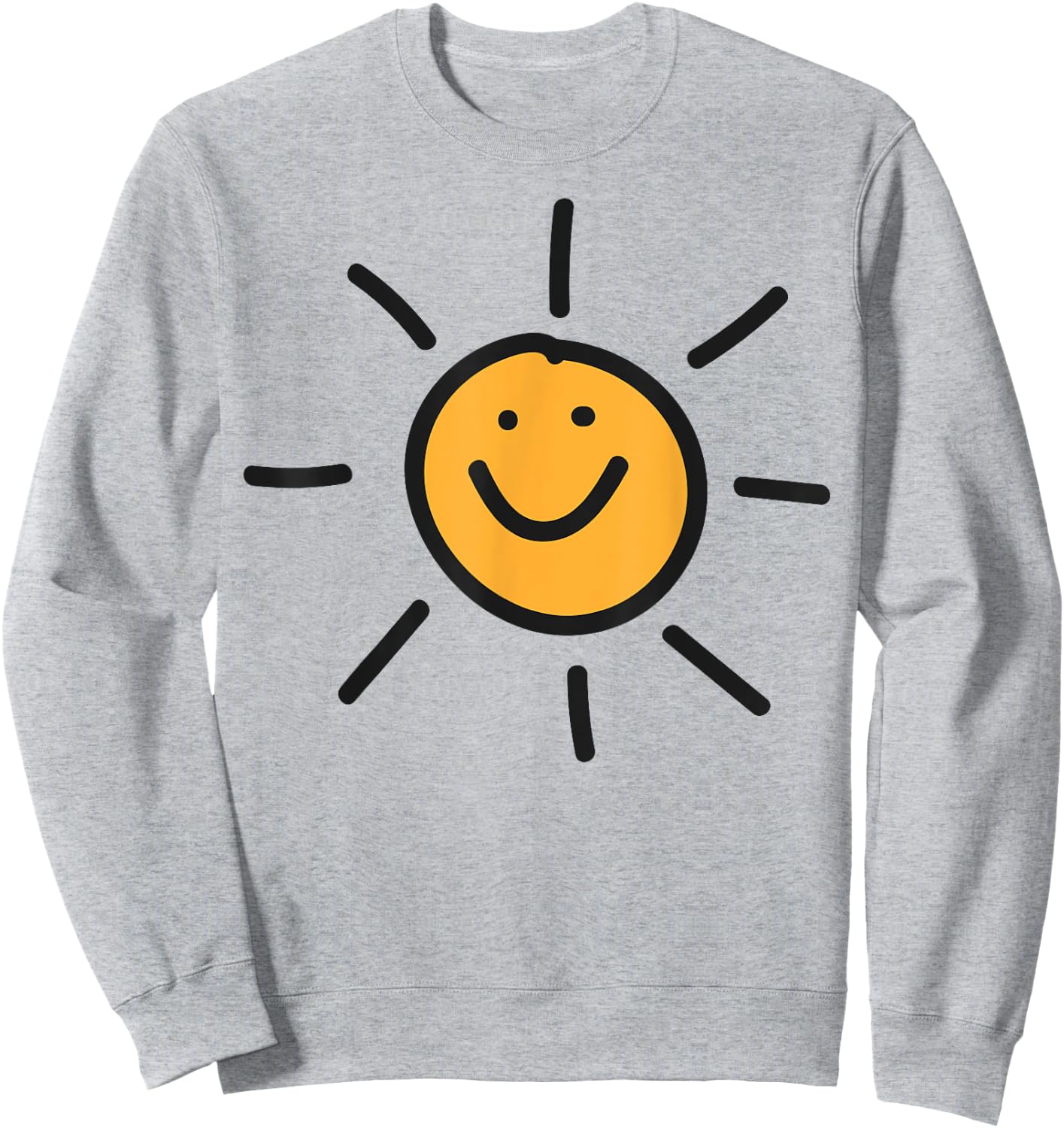 Smiling sun sunshine happy person sunny disposition fun cool Sweatshirt - Sweatshirt | Ash