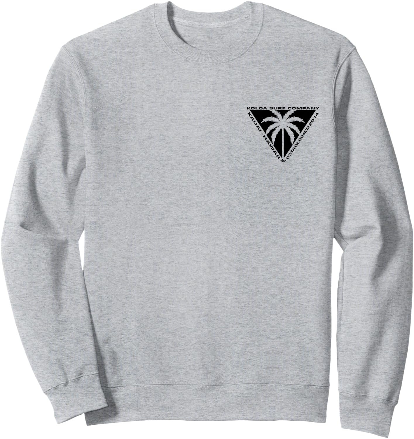 Koloa Surf Triangulated Palm Logo Lightweight, Graphic Sweatshirt - Sweatshirt | Ash